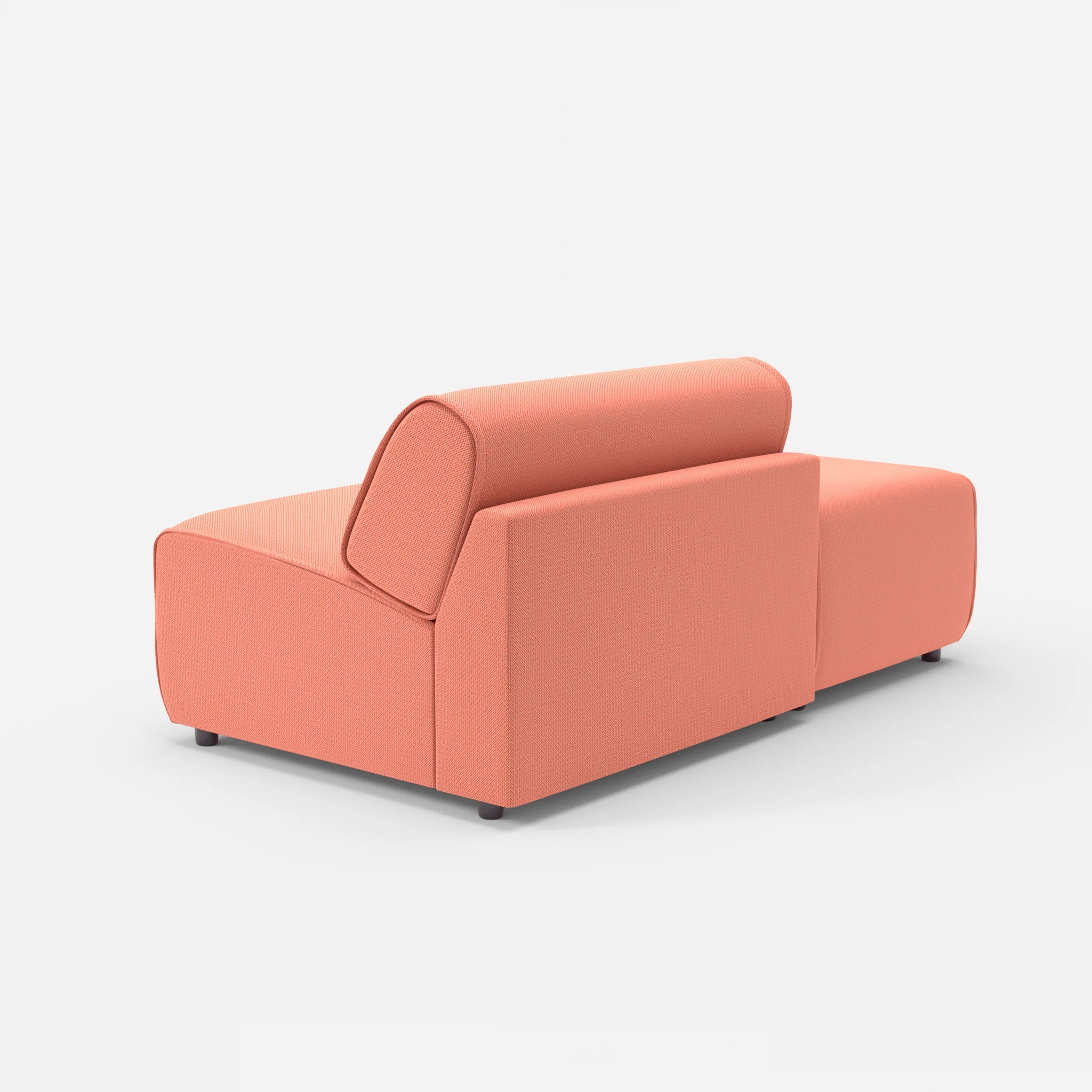 1 Sitzer Sofa Belleform mit offener Seite ohne Armlehne 1 credograpefruit in Coral von hinten