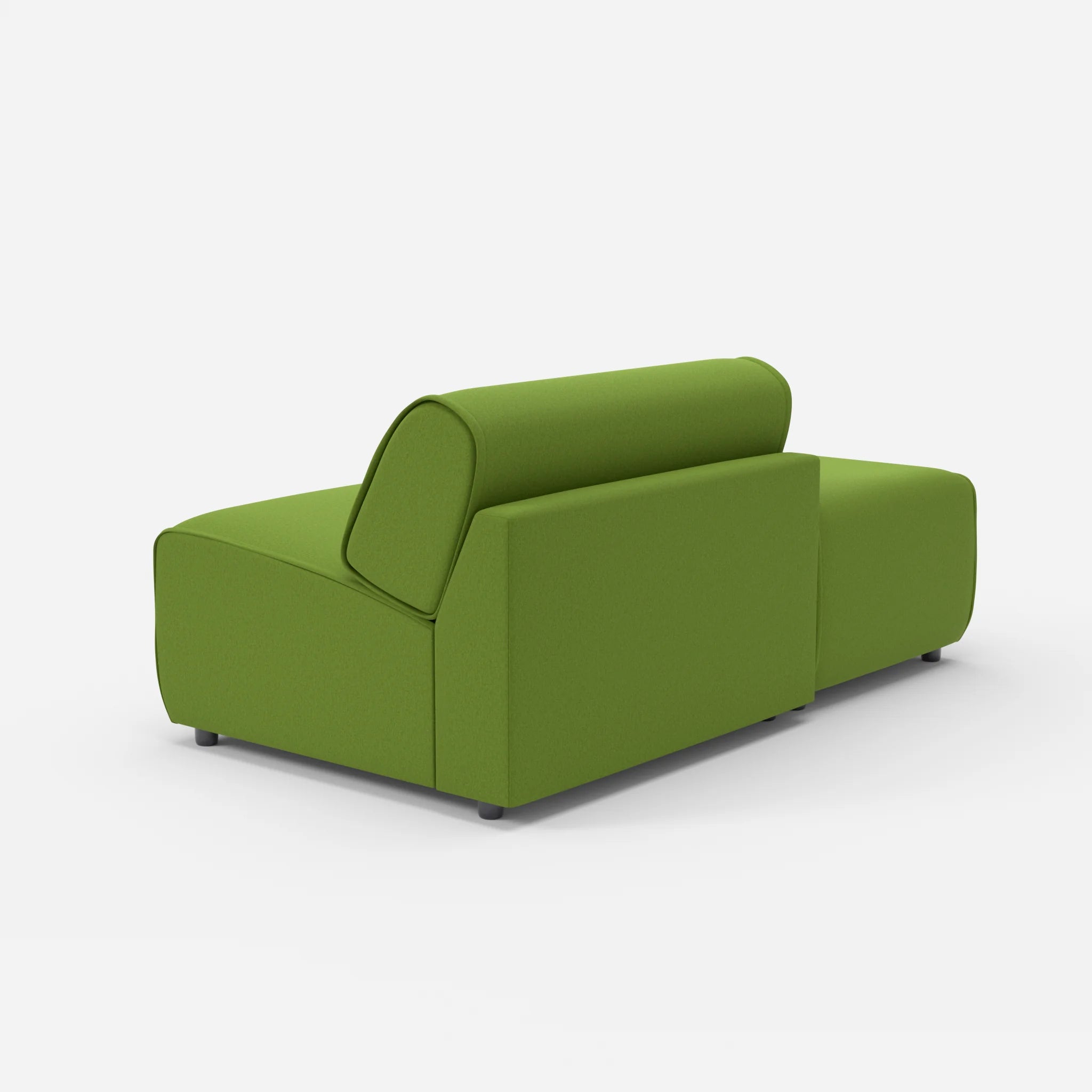 1 Sitzer Sofa Belleform mit offener Seite ohne Armlehne 1 dama0027 in Grün von hinten