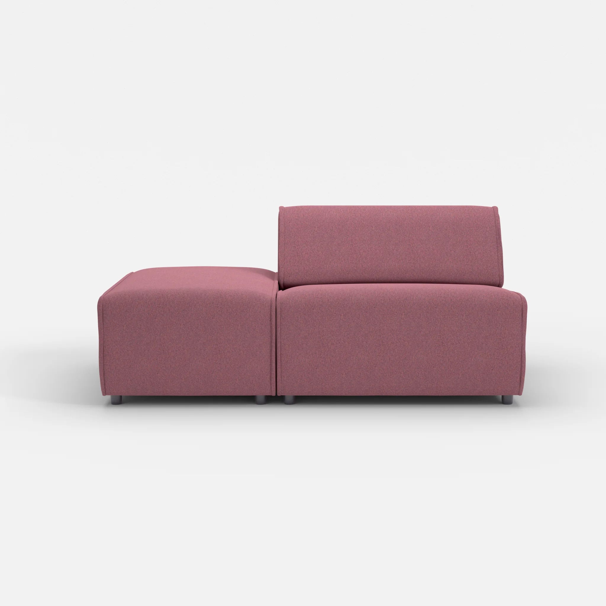 1 Sitzer Sofa Belleform mit offener Seite ohne Armlehne 1 dama0041 in Violett von vorne
