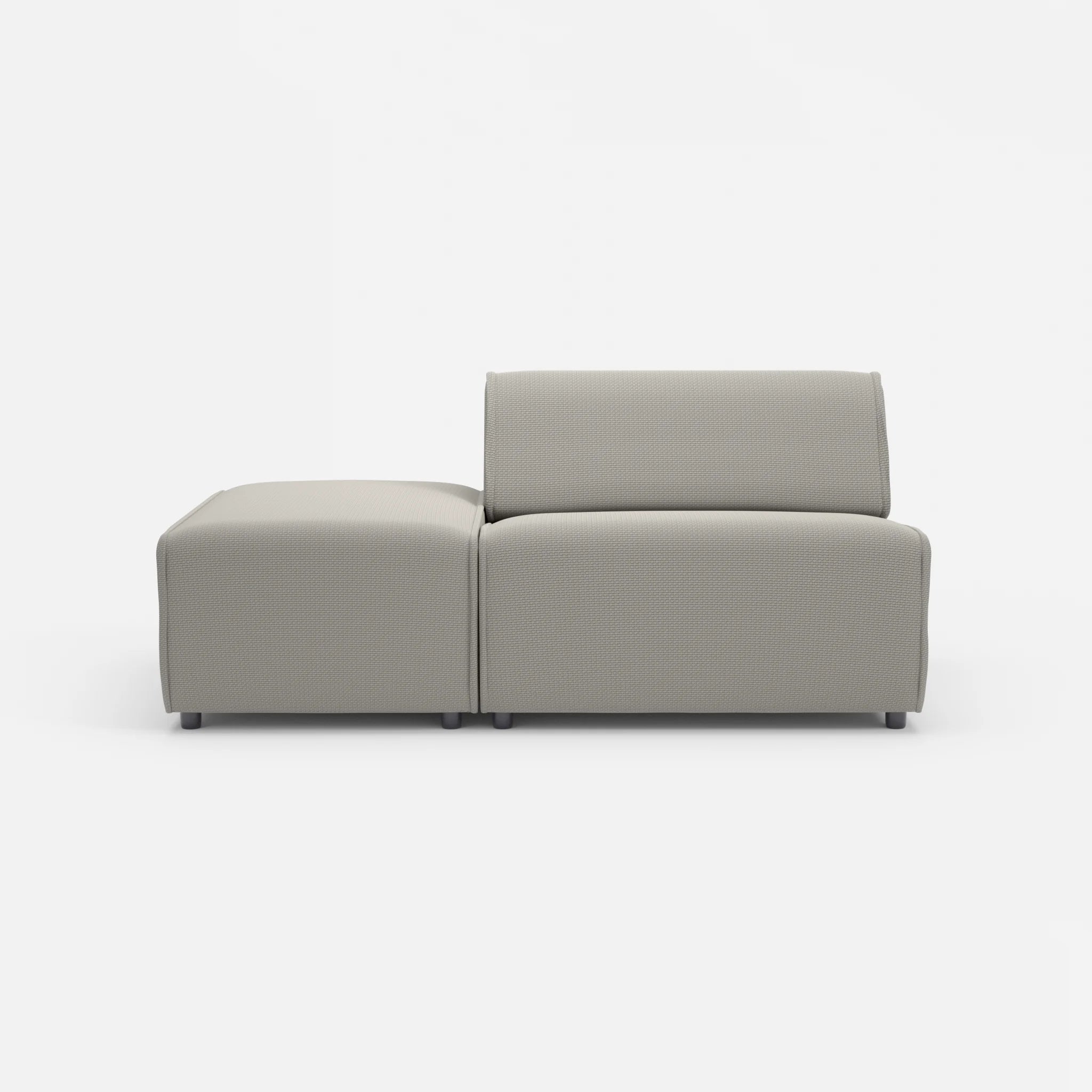 1 Sitzer Sofa Belleform mit offener Seite ohne Armlehne 1 nabucco1003 in Hellgrau von vorne