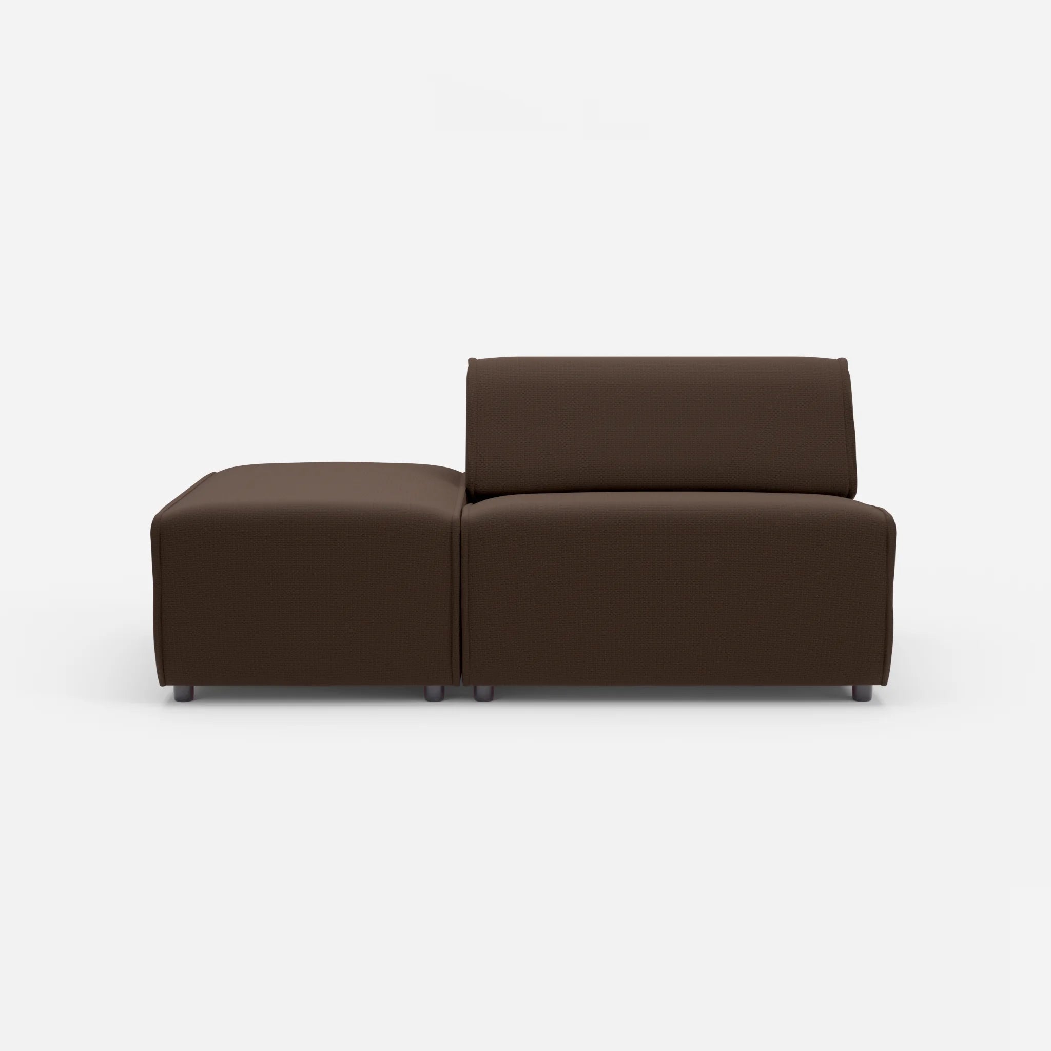 1 Sitzer Sofa Belleform mit offener Seite ohne Armlehne 1 nabucco2022 in Dunkelbraun von vorne