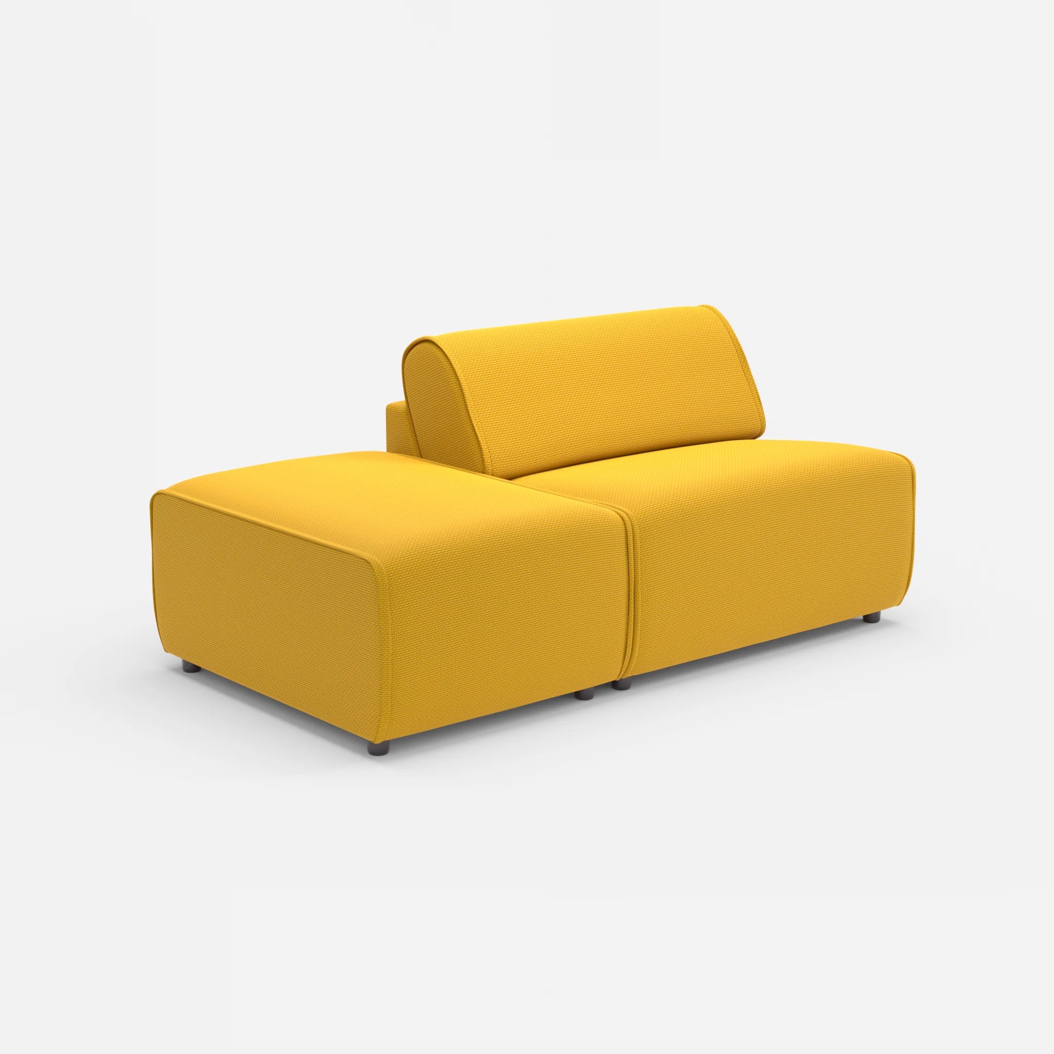 1 Sitzer Sofa Belleform mit offener Seite ohne Armlehne 1 nabucco3019 in Curry von der Seite