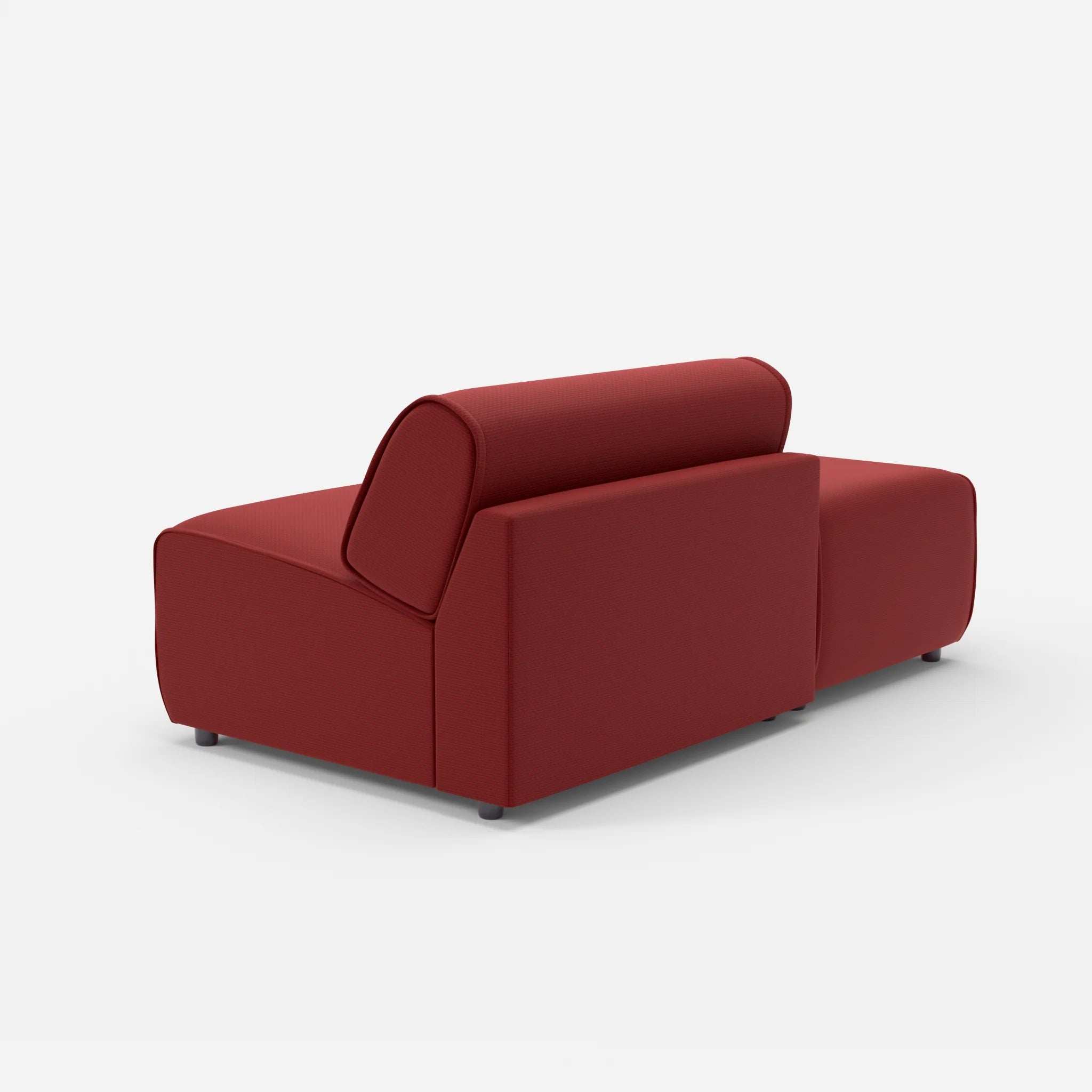 1 Sitzer Sofa Belleform mit offener Seite ohne Armlehne 1 nabucco4021 in Rot von hinten