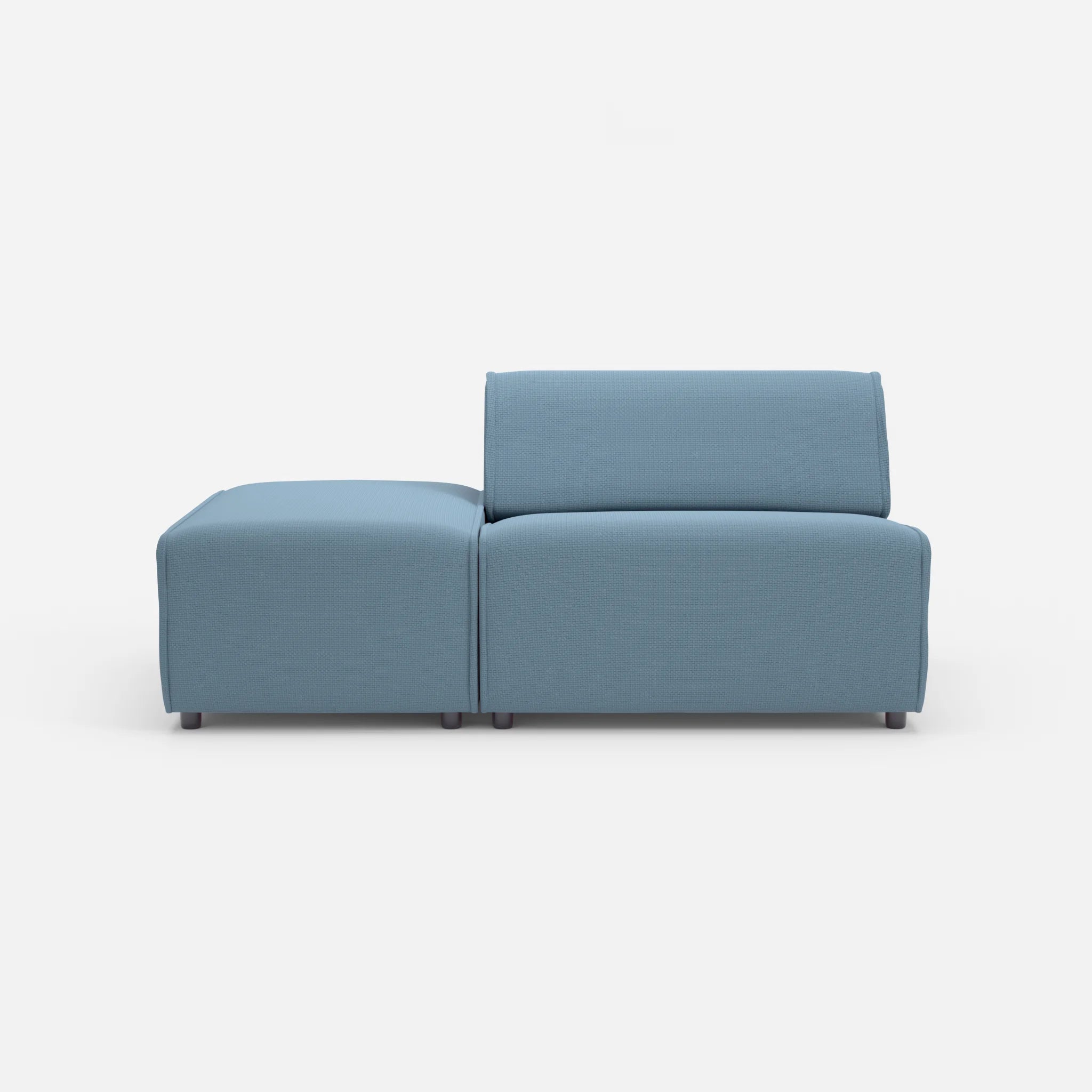 1 Sitzer Sofa Belleform mit offener Seite ohne Armlehne 1 nabucco6043 in Blau von vorne