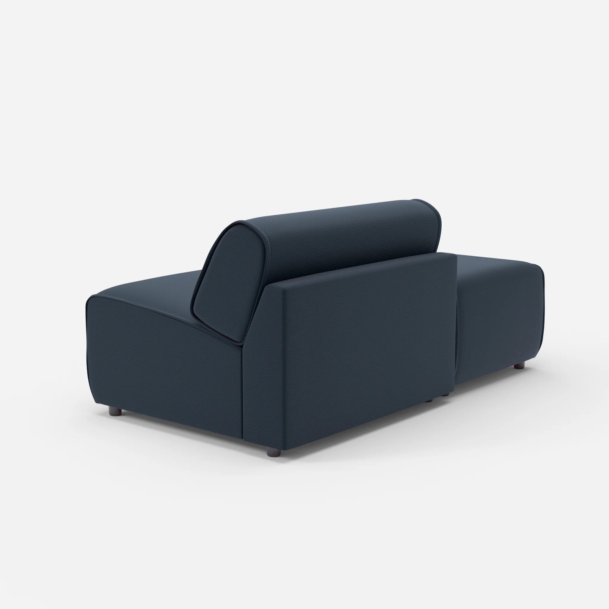1 Sitzer Sofa Belleform mit offener Seite ohne Armlehne 1 nabucco6098 in Dunkelblau von hinten