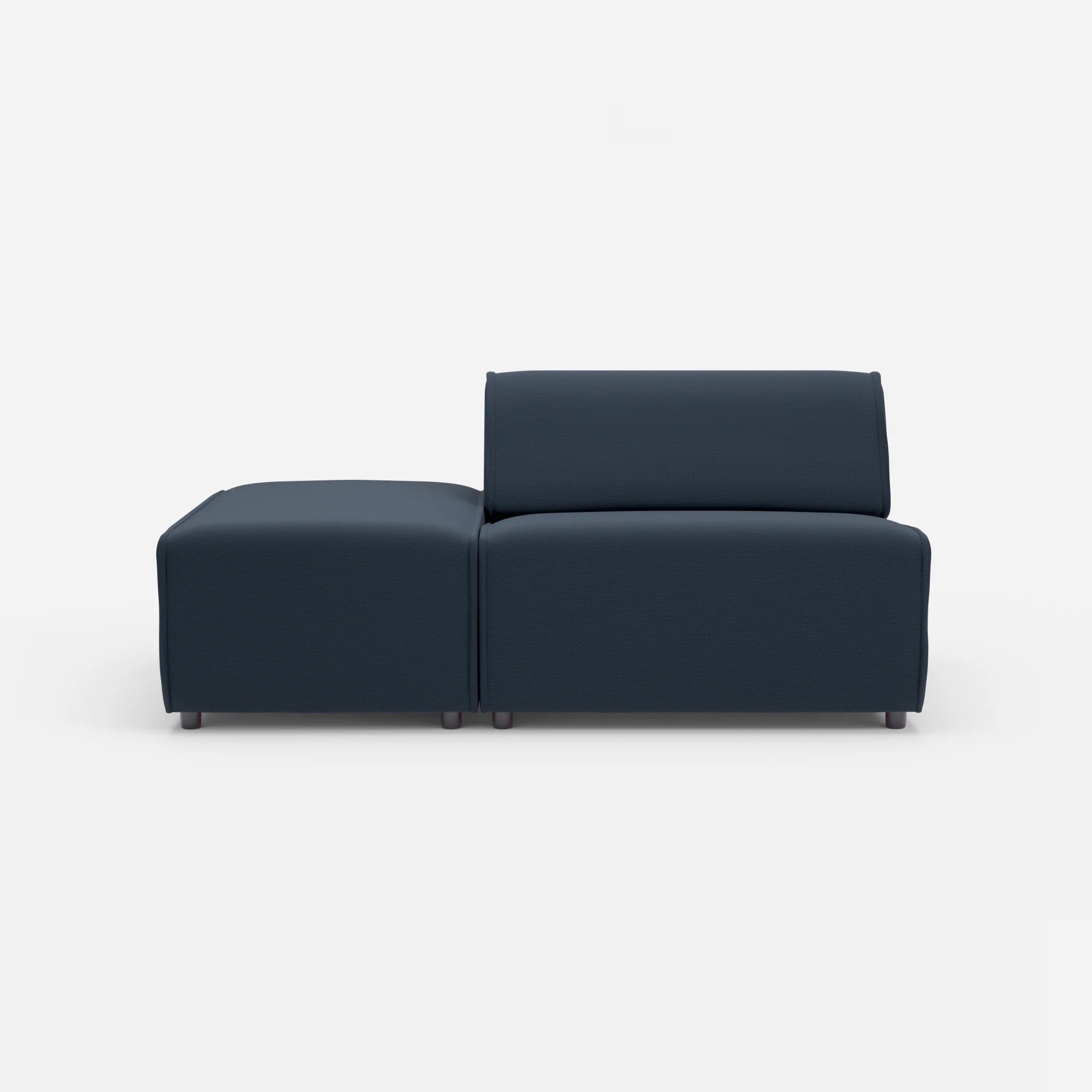 1 Sitzer Sofa Belleform mit offener Seite ohne Armlehne 1 nabucco6098 in Dunkelblau von vorne