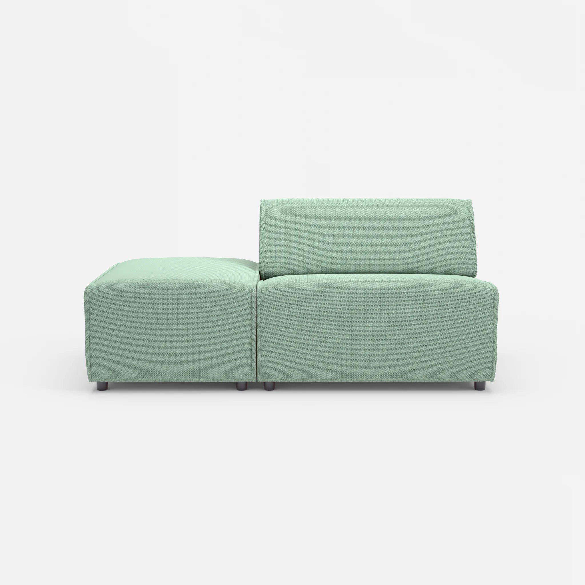 1 Sitzer Sofa Belleform mit offener Seite ohne Armlehne 1 nabucco7030 in Türkis von vorne