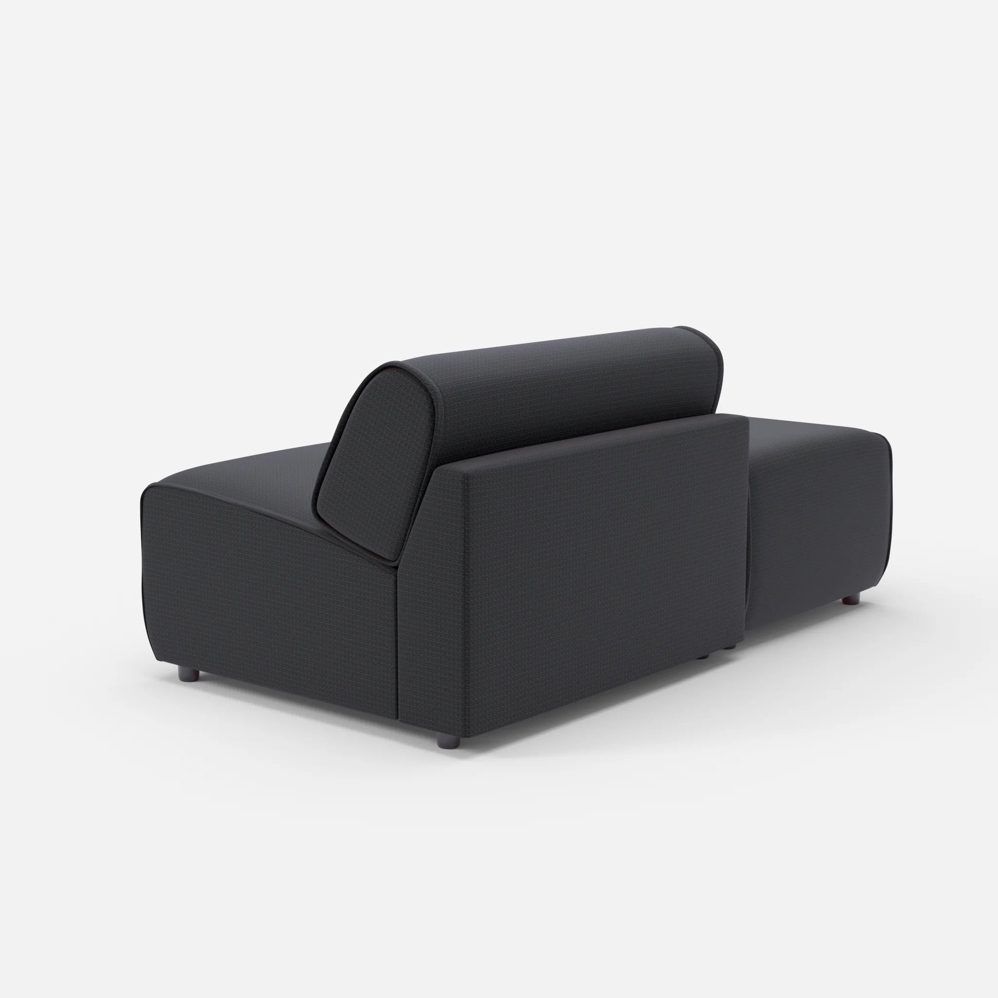 1 Sitzer Sofa Belleform mit offener Seite ohne Armlehne 1 nabucco8019 in Anthrazit von hinten