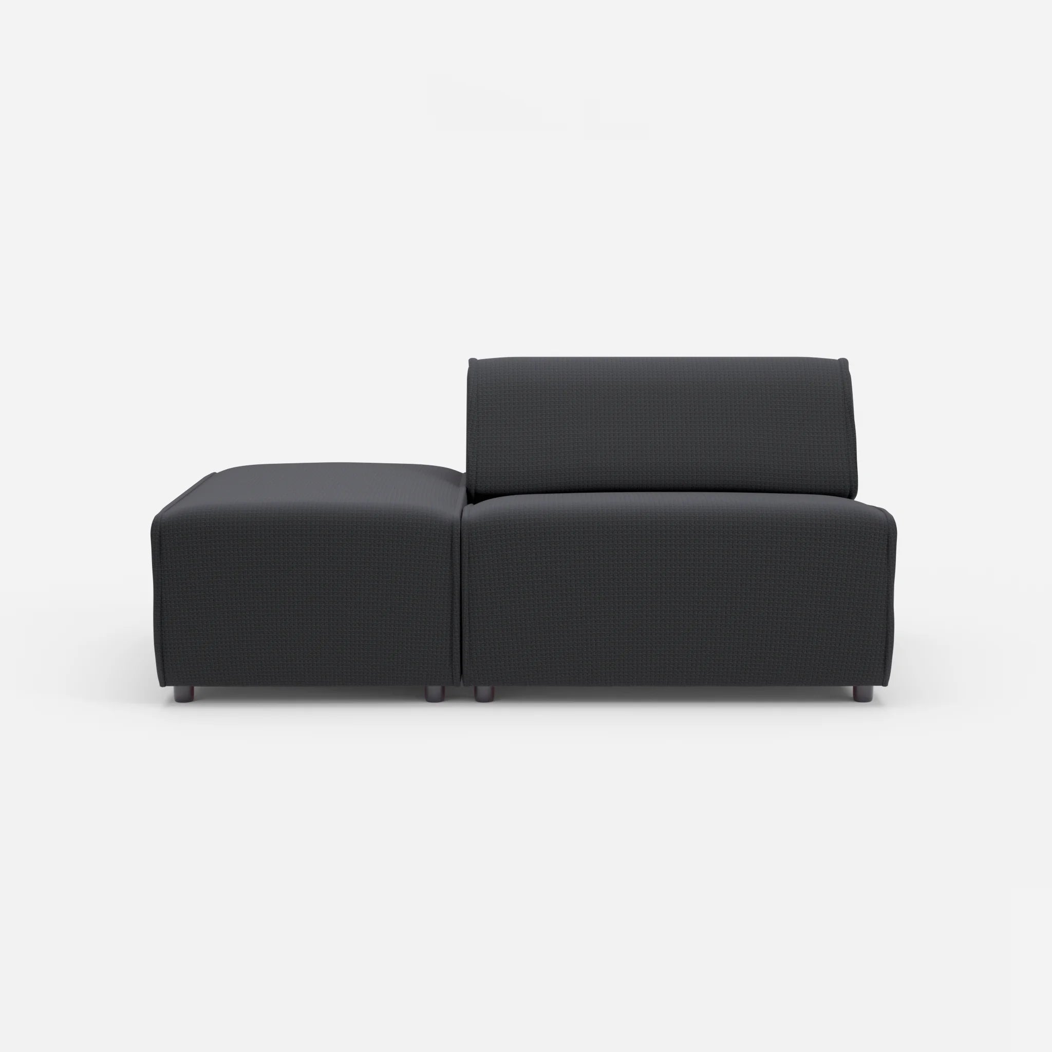 1 Sitzer Sofa Belleform mit offener Seite ohne Armlehne 1 nabucco8019 in Anthrazit von vorne