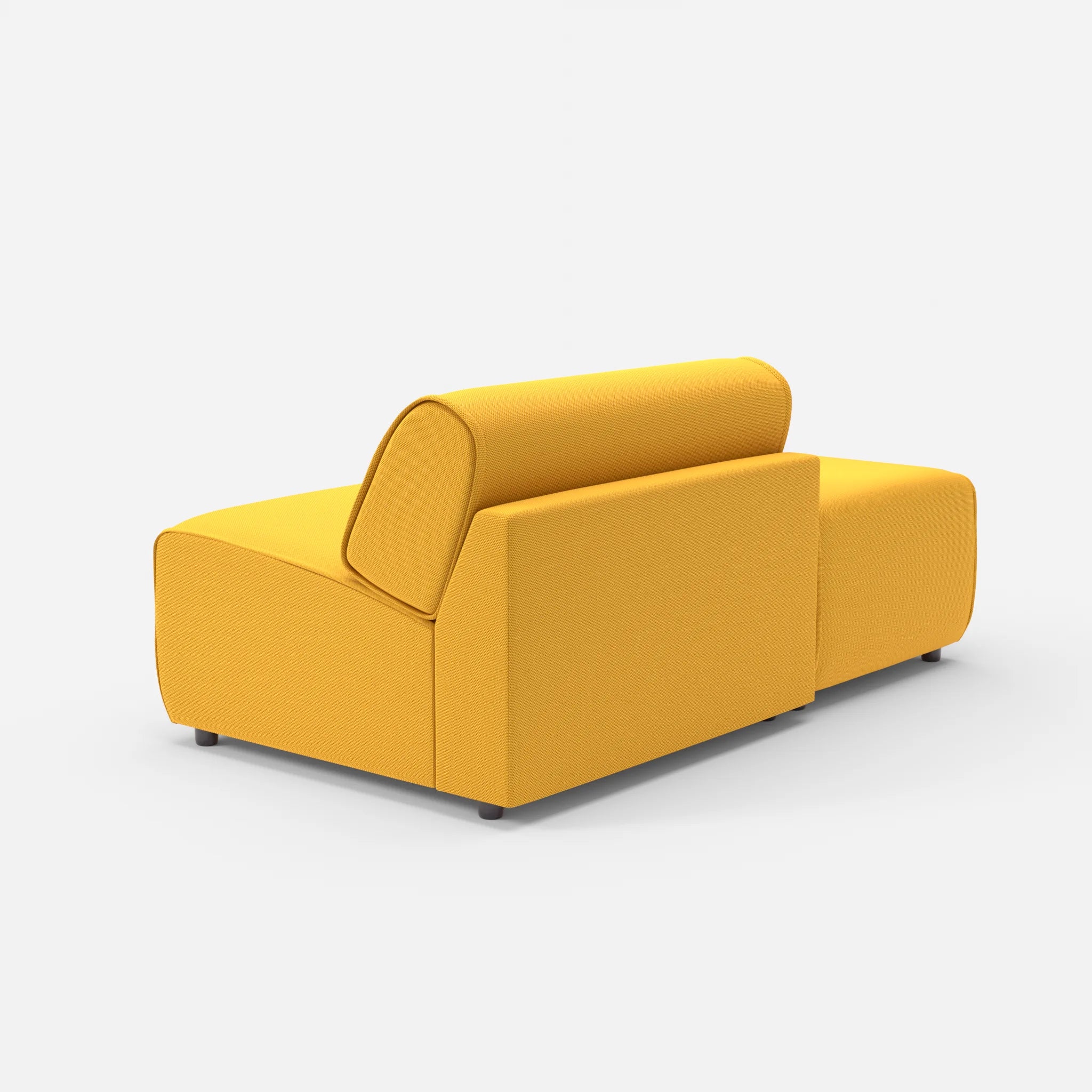1 Sitzer Sofa Belleform mit offener Seite ohne Armlehne 1 novumcurry in Curry von hinten