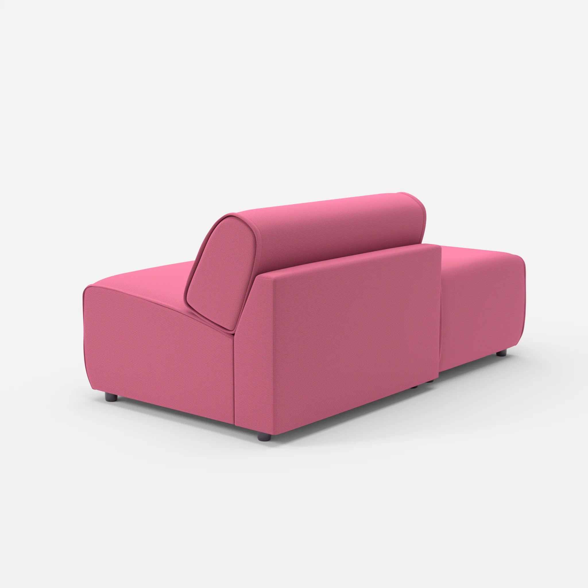 1 Sitzer Sofa Belleform mit offener Seite ohne Armlehne 1 novumlitchi in Violett von hinten