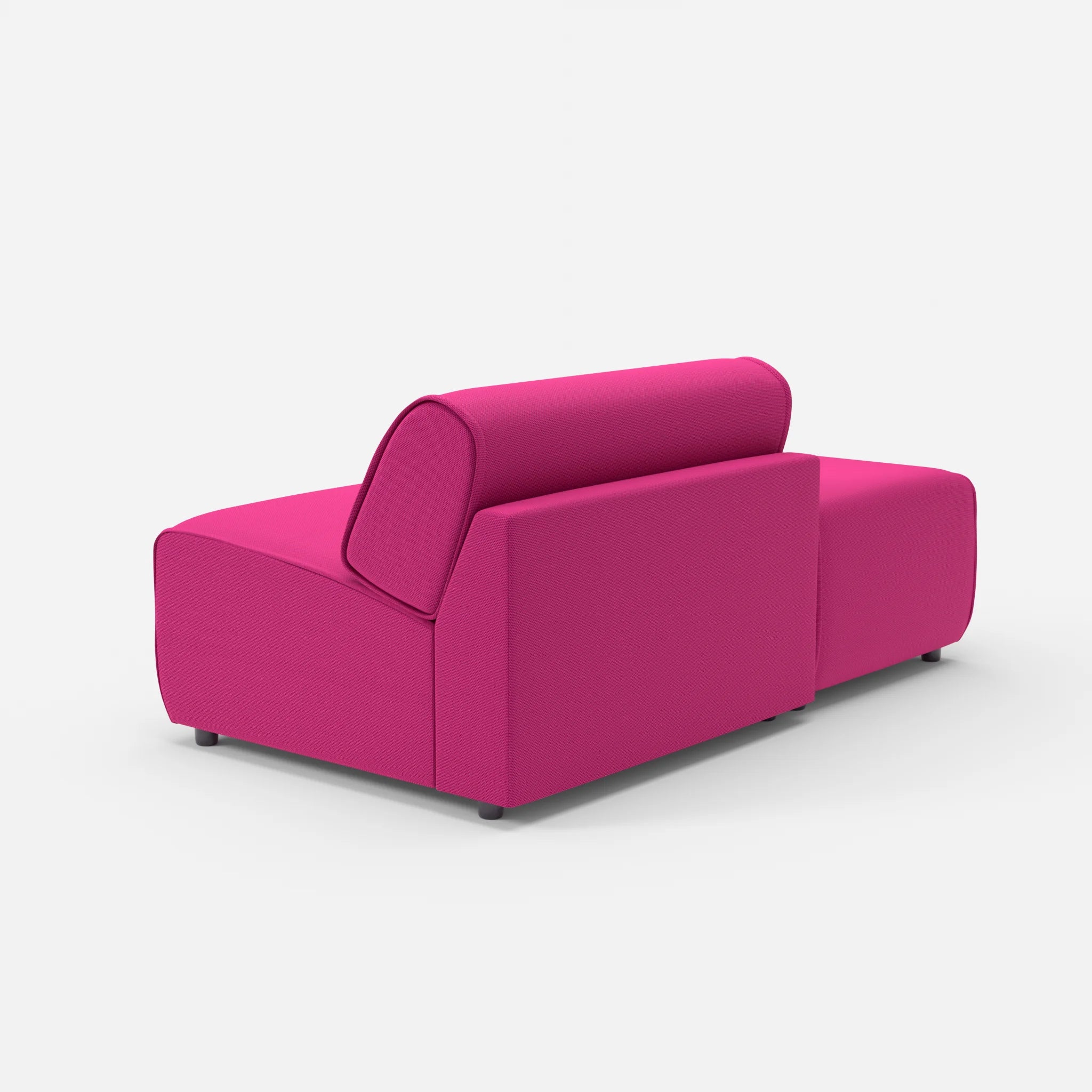 1 Sitzer Sofa Belleform mit offener Seite ohne Armlehne 1 novummagenta in Magenta von hinten