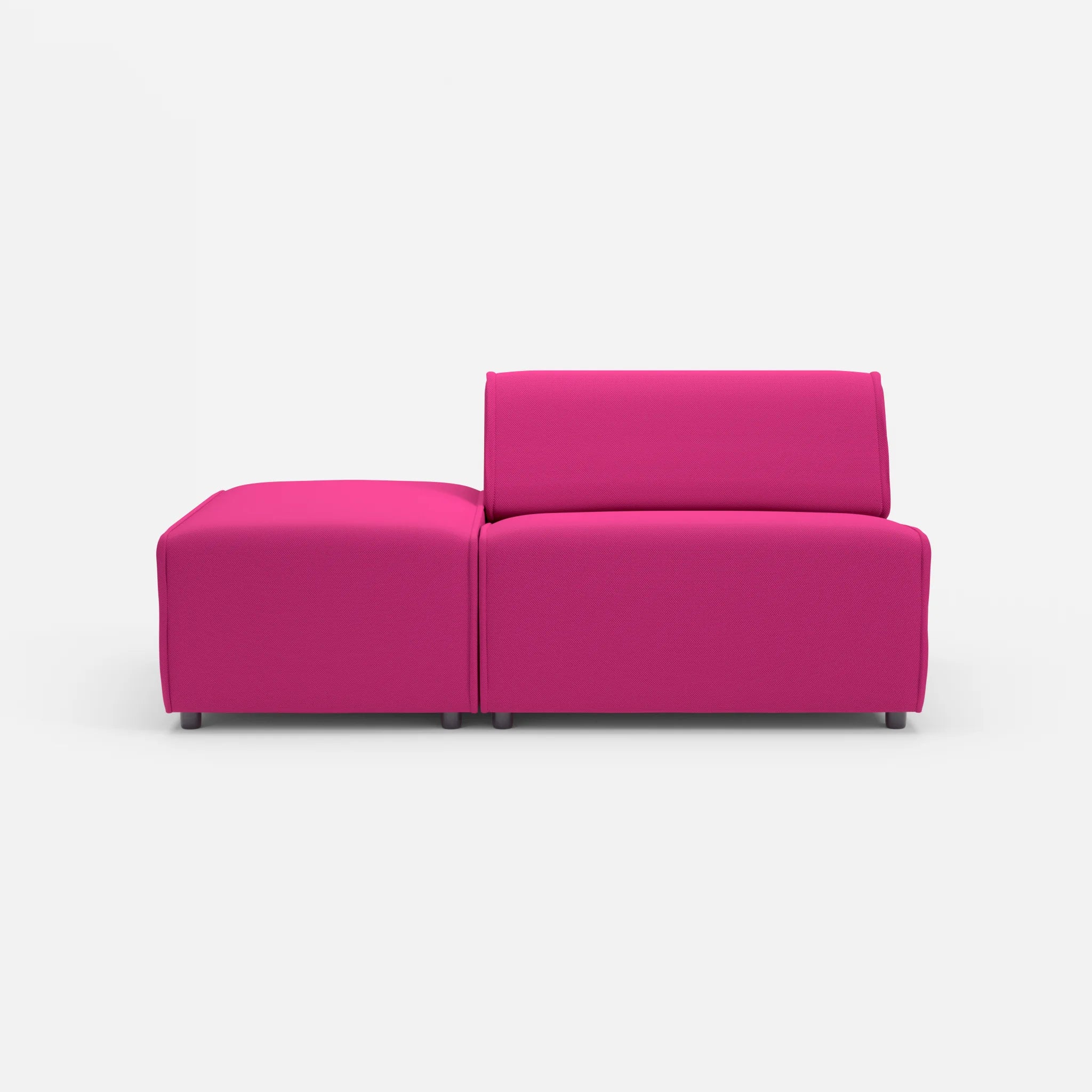 1 Sitzer Sofa Belleform mit offener Seite ohne Armlehne 1 novummagenta in Magenta von vorne