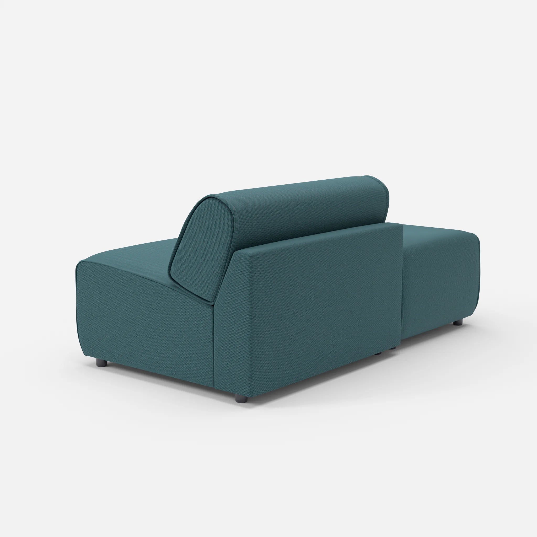 1 Sitzer Sofa Belleform mit offener Seite ohne Armlehne 1 novumsamoa in Dunkelblau von hinten