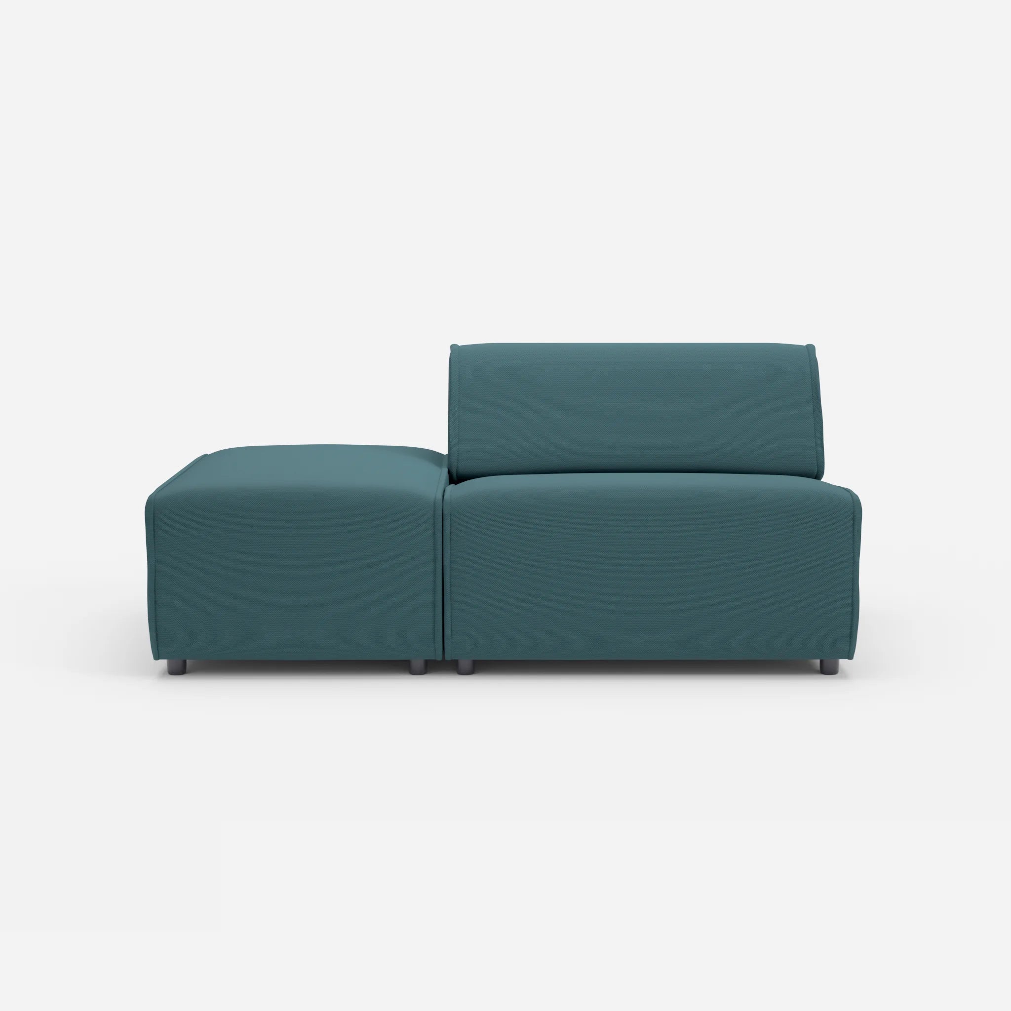 1 Sitzer Sofa Belleform mit offener Seite ohne Armlehne 1 novumsamoa in Dunkelblau von vorne