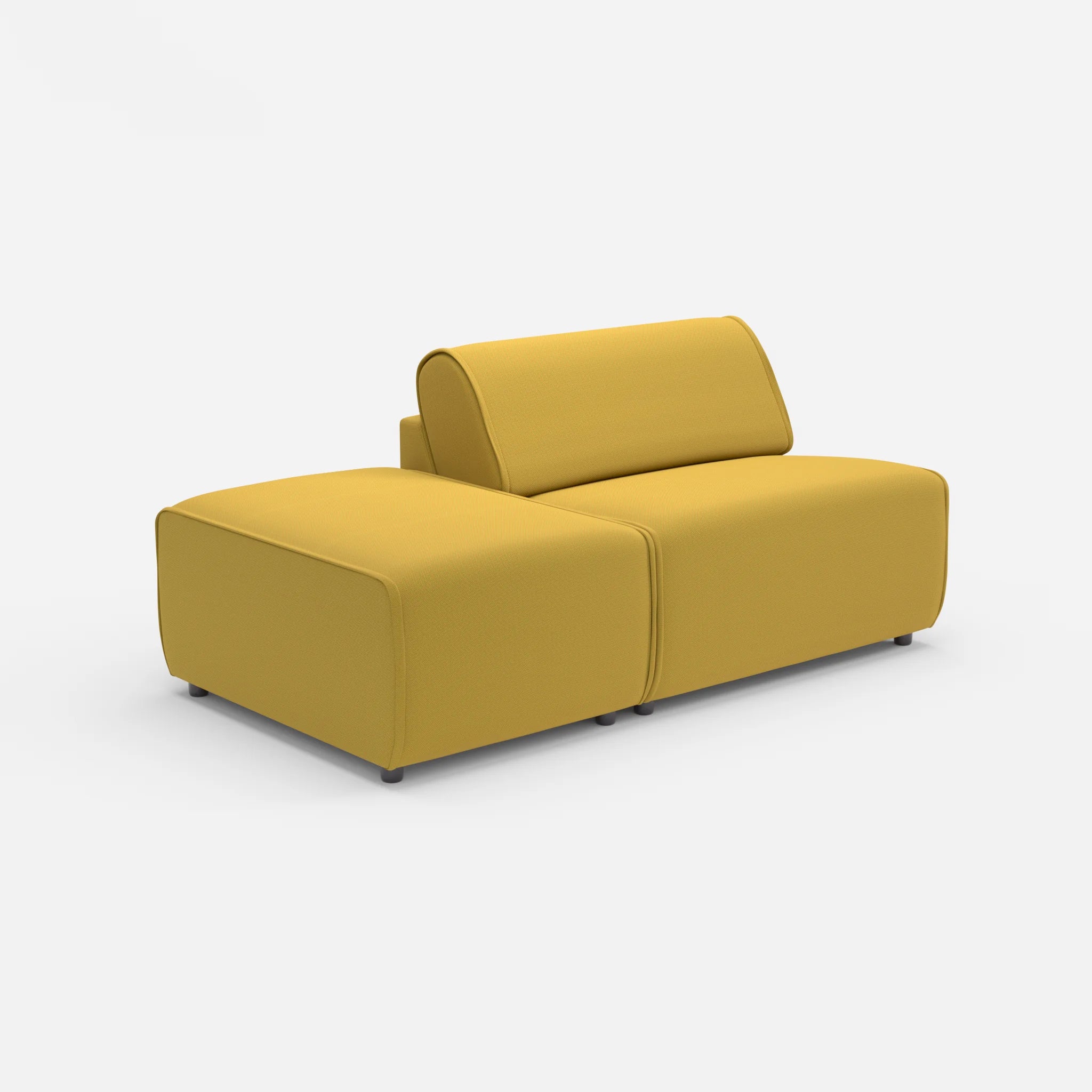 1 Sitzer Sofa Belleform mit offener Seite ohne Armlehne 1 novumtivoli in Hellgrün von der Seite