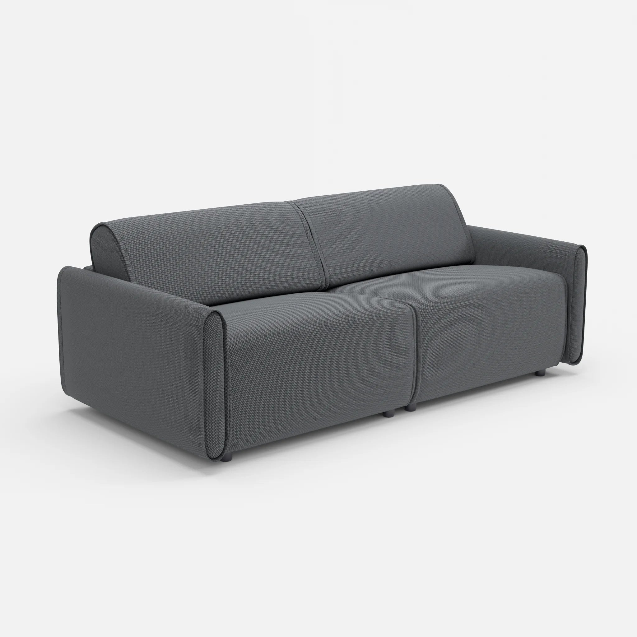 2 Sitzer Sofa Belleform 1 credoasphalt in Anthrazit von der Seite
