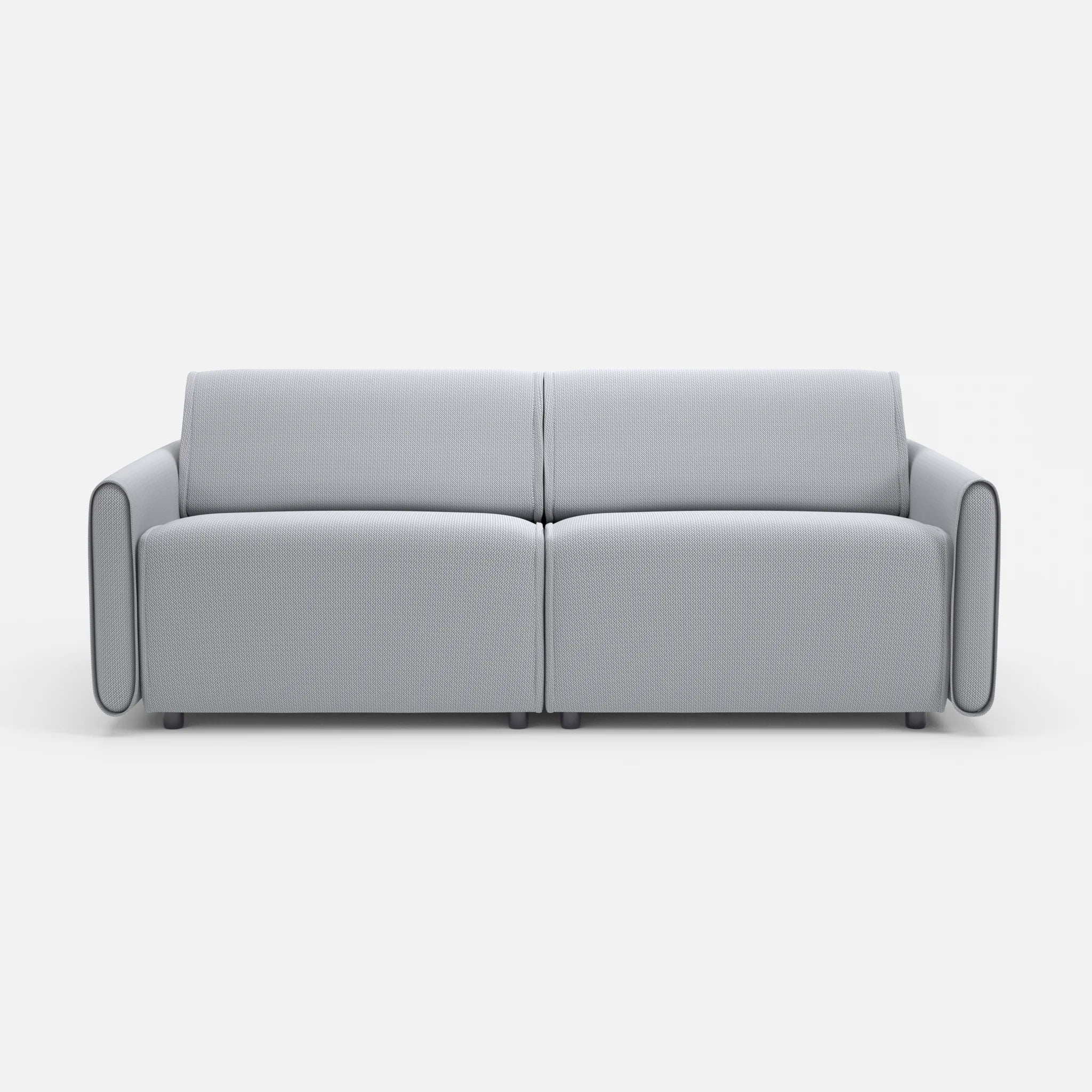 2 Sitzer Sofa Belleform 1 credochalk in Hellgrau von vorne