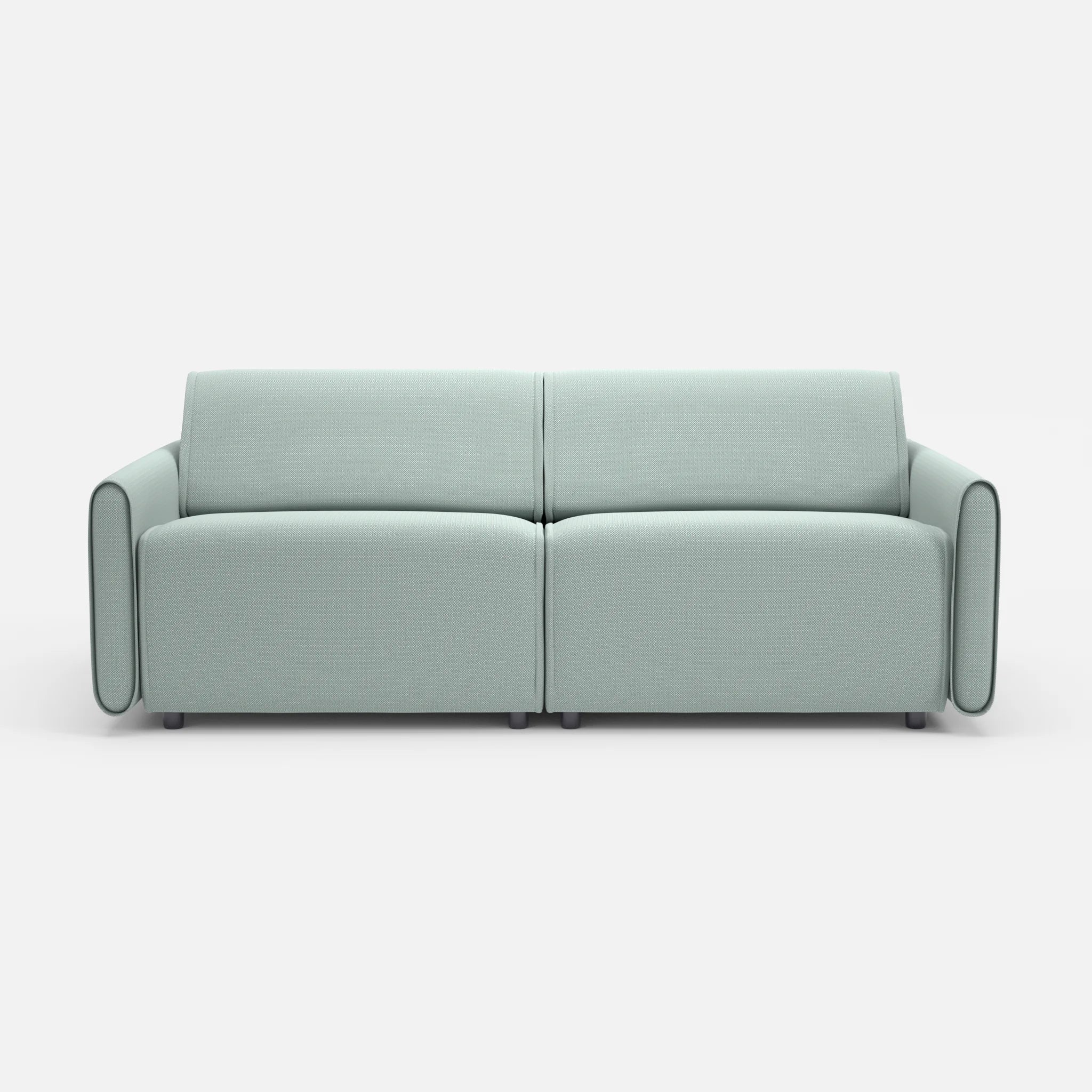 2 Sitzer Sofa Belleform 1 credolake in Graublau von vorne