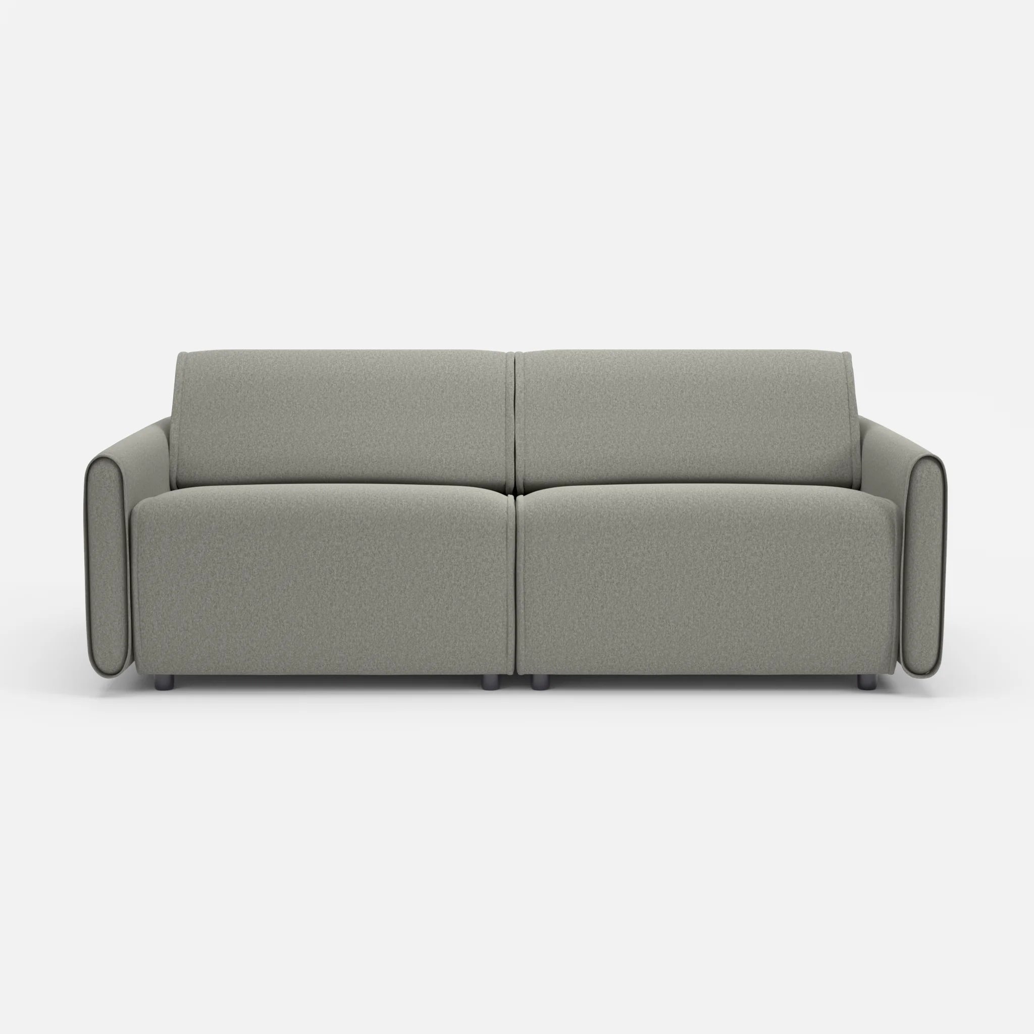 2 Sitzer Sofa Belleform 1 dama0003 in Mittelgrau von vorne