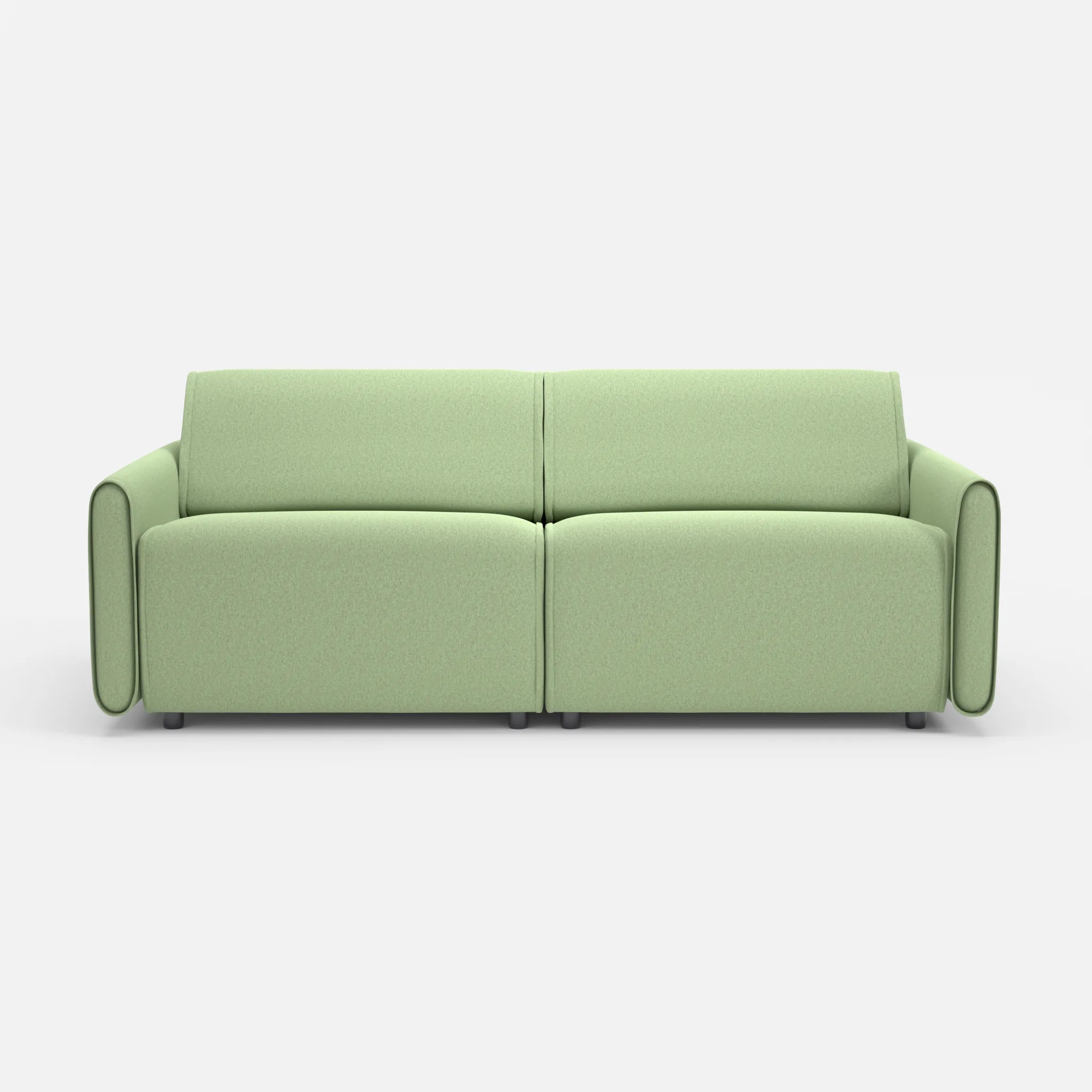 2 Sitzer Sofa Belleform 1 dama0042 in Hellgrün von vorne