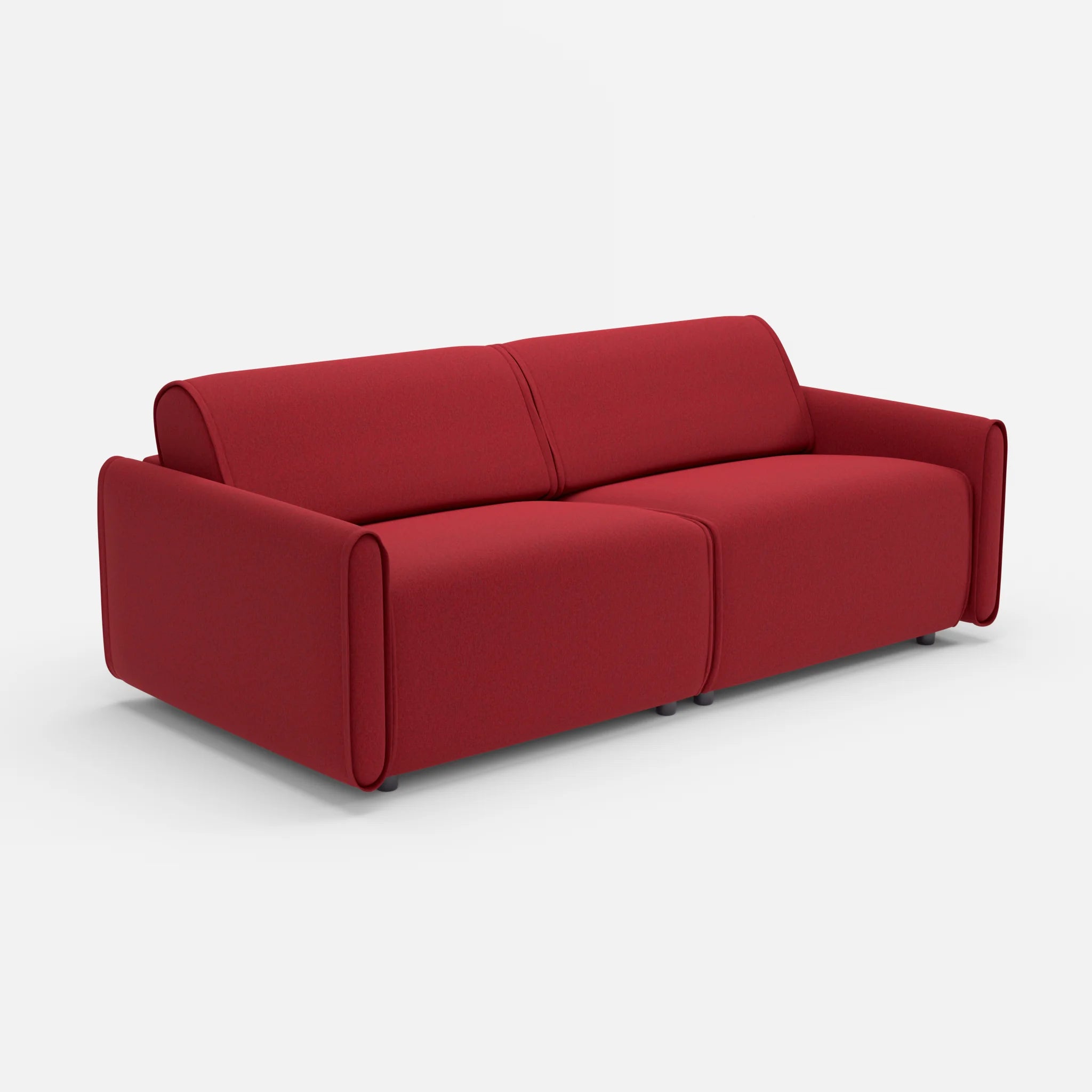 2 Sitzer Sofa Belleform 1 dama0053 in Rot von der Seite