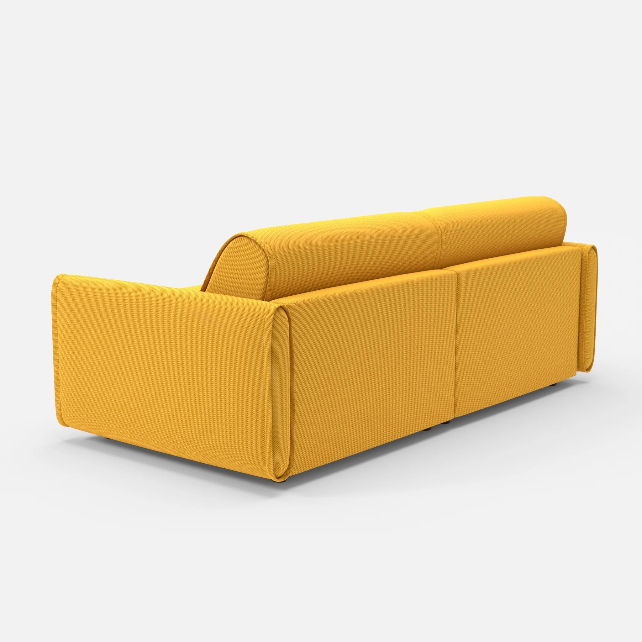 2 Sitzer Sofa Belleform 1 novumcurry in Curry von hinten