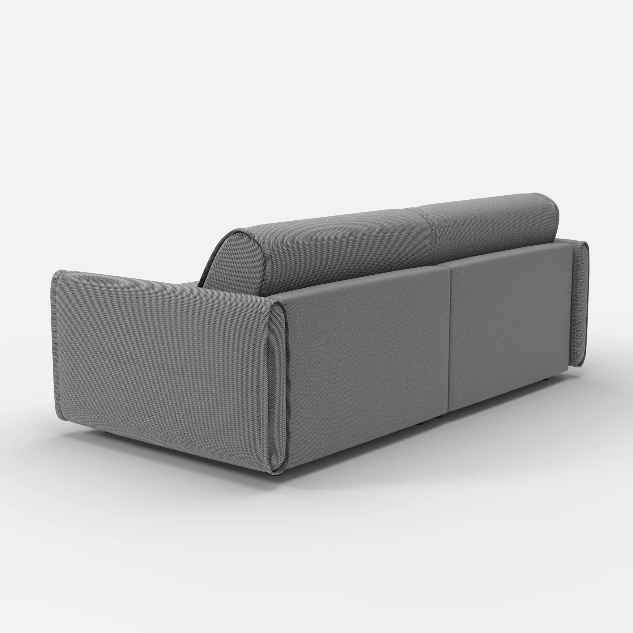 2 Sitzer Sofa Belleform 1 novumkies in Mittelgrau von hinten