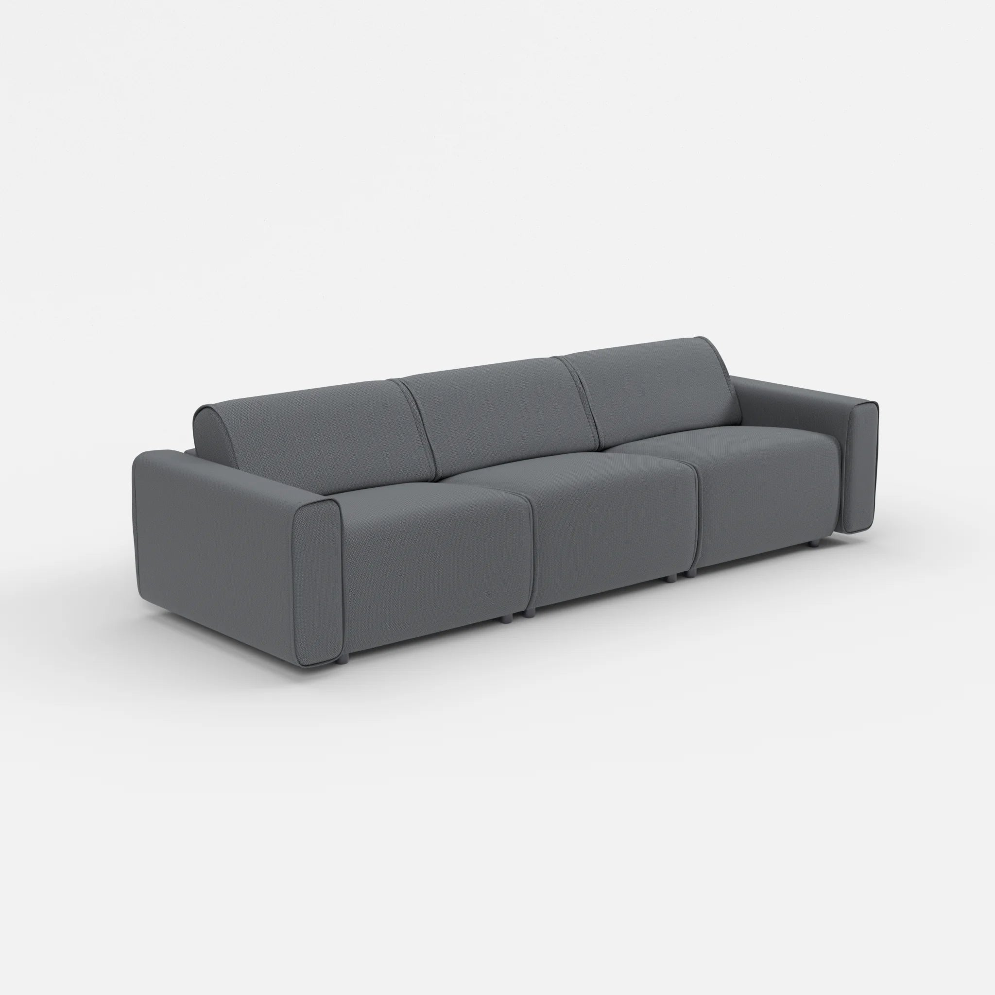 3 Sitzer Sofa Belleform mit breiter Armlehne 2 credoasphalt in Anthrazit von der Seite