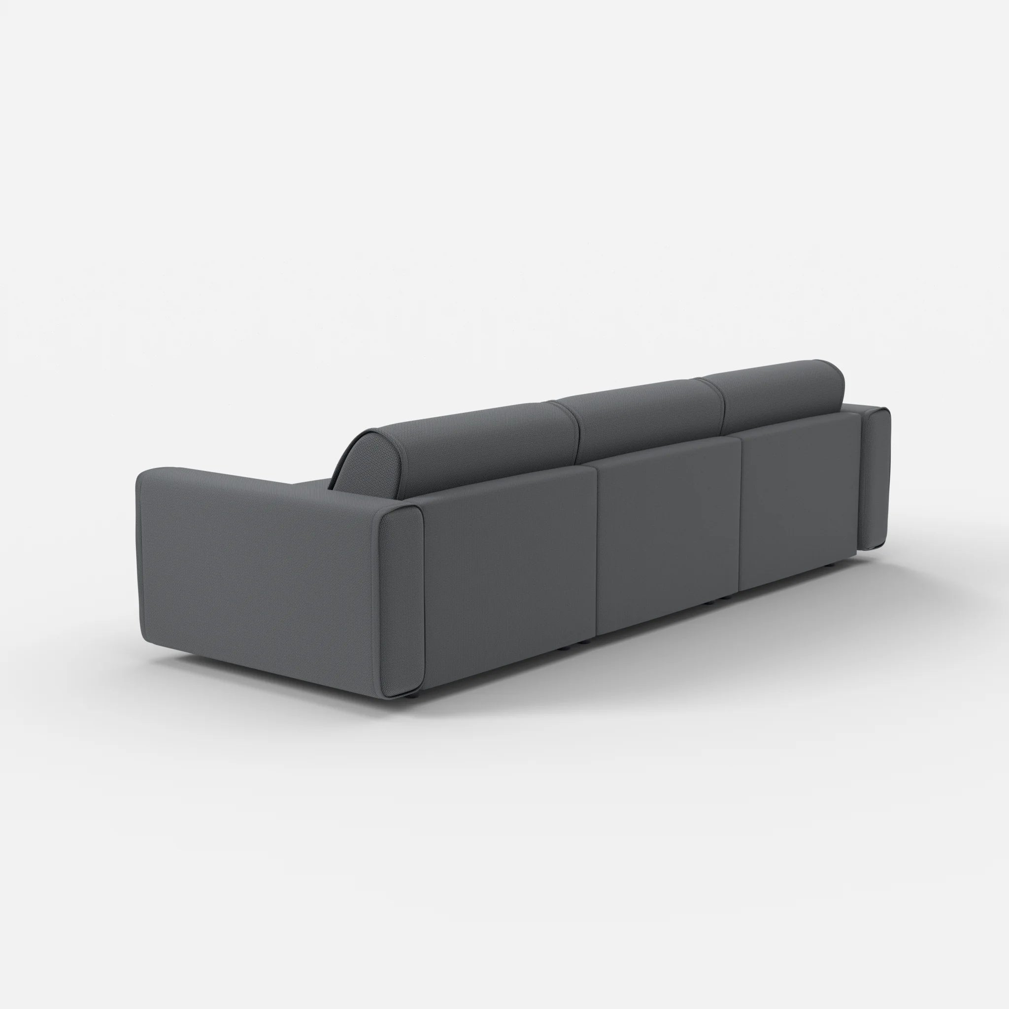 3 Sitzer Sofa Belleform mit breiter Armlehne 2 credoasphalt in Anthrazit von hinten