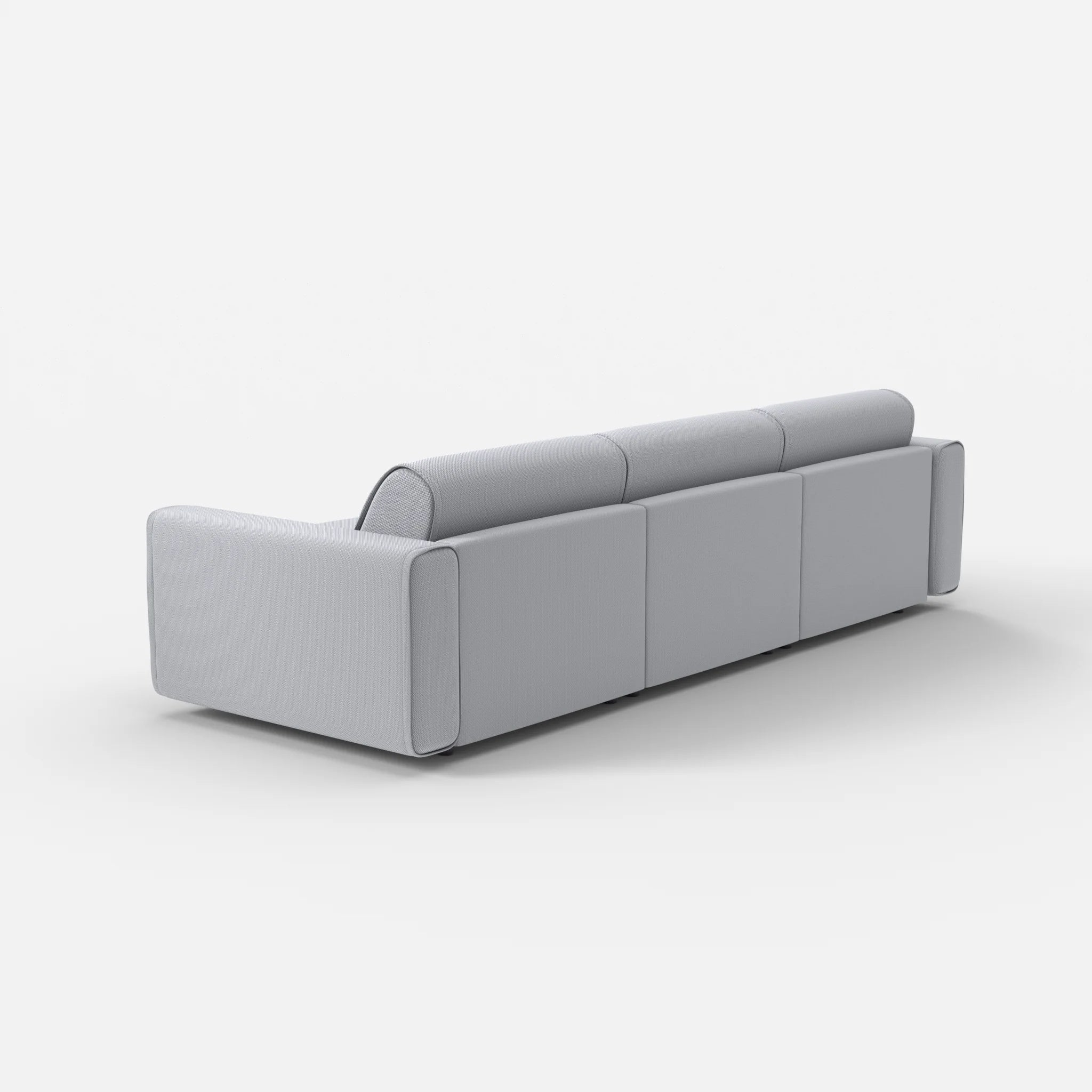 3 Sitzer Sofa Belleform mit breiter Armlehne 2 credochalk in Hellgrau von hinten