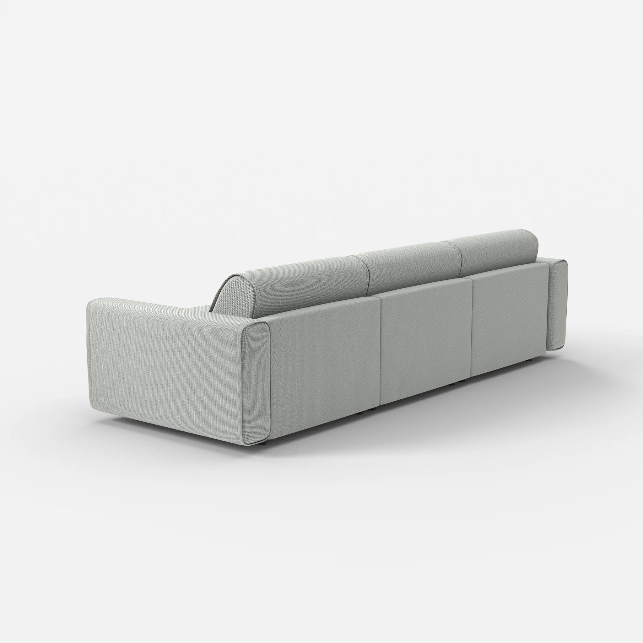 3 Sitzer Sofa Belleform mit breiter Armlehne 2 credopepper in Dunkelgrau von hinten