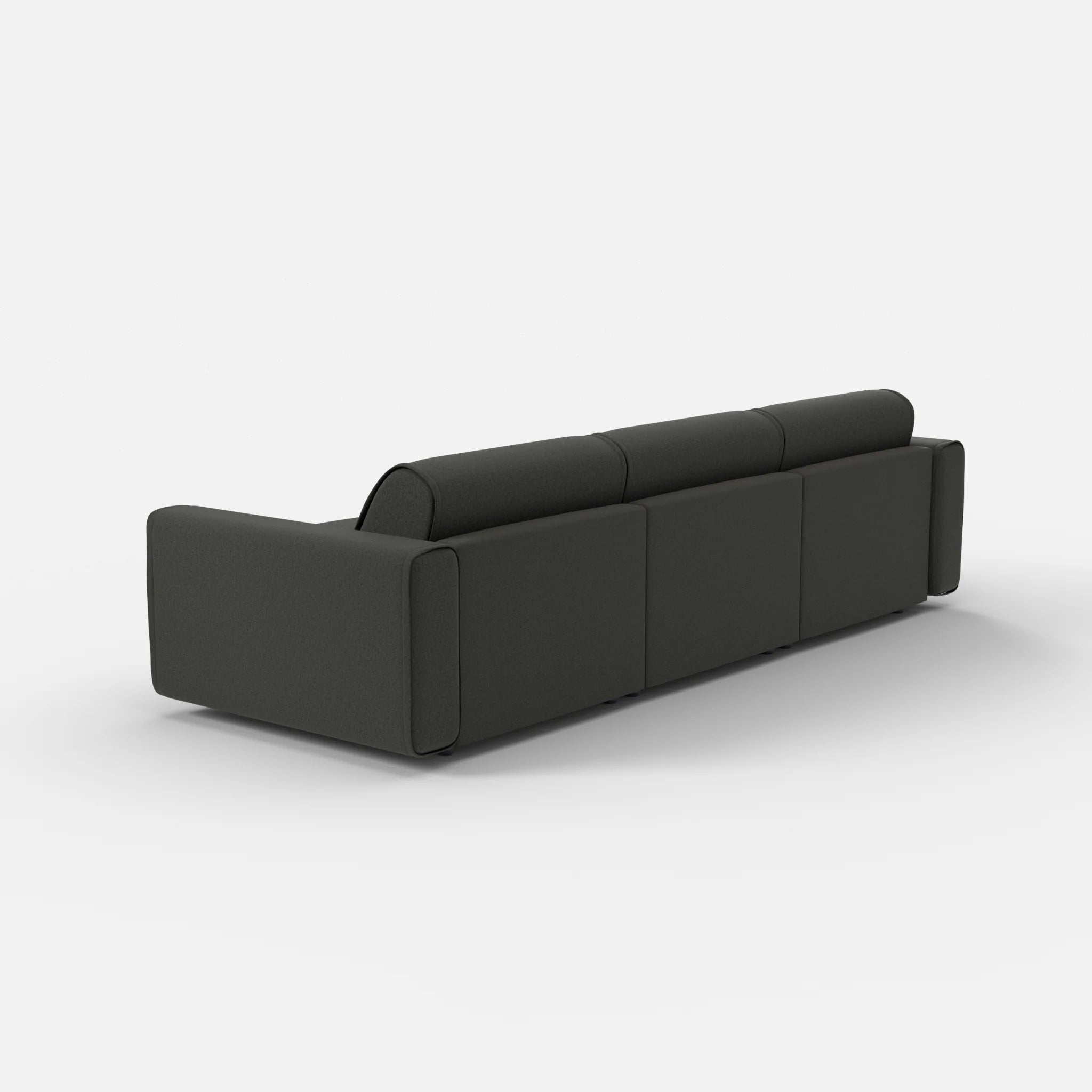 3 Sitzer Sofa Belleform mit breiter Armlehne 2 dama0002 in Anthrazit von hinten