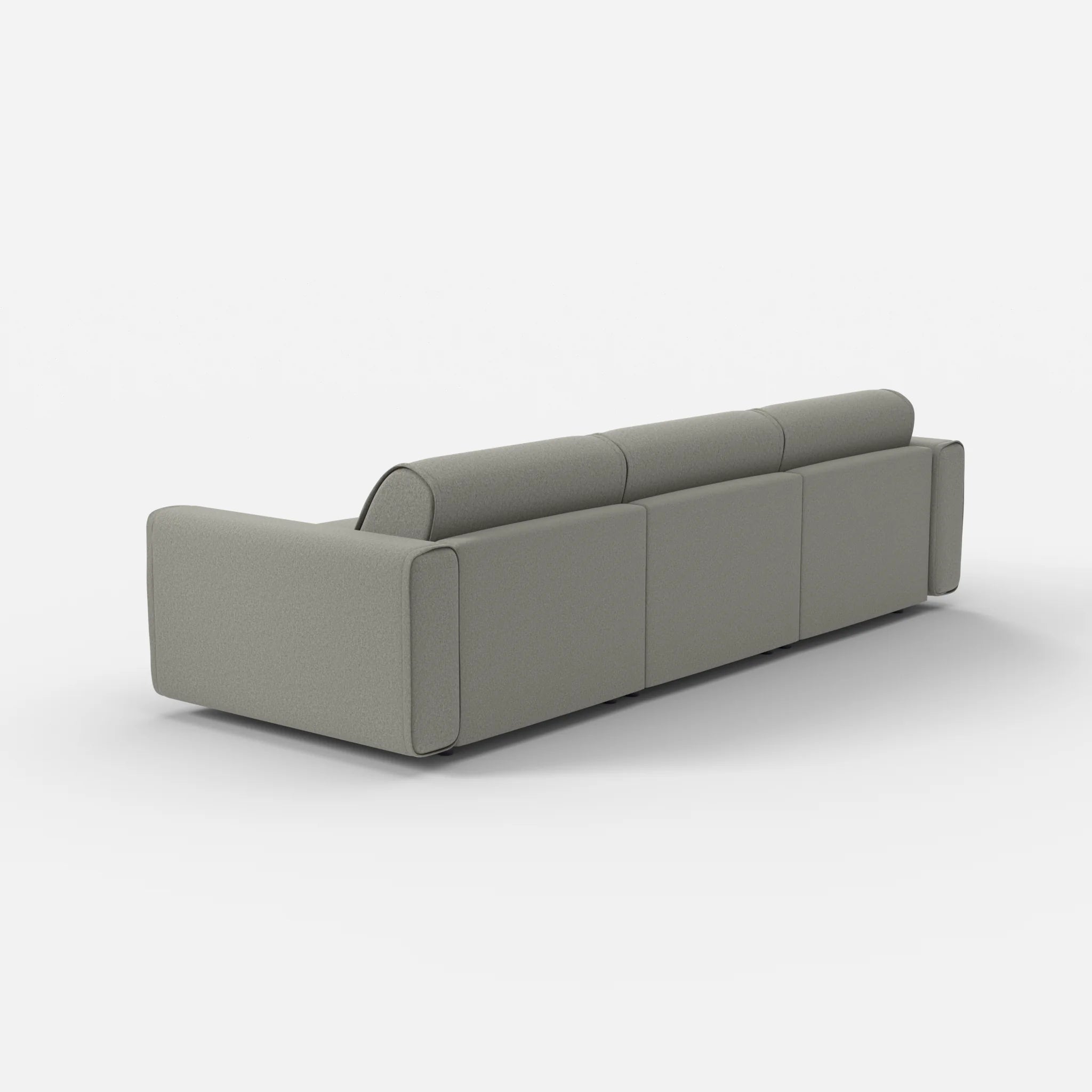3 Sitzer Sofa Belleform mit breiter Armlehne 2 dama0003 in Mittelgrau von hinten