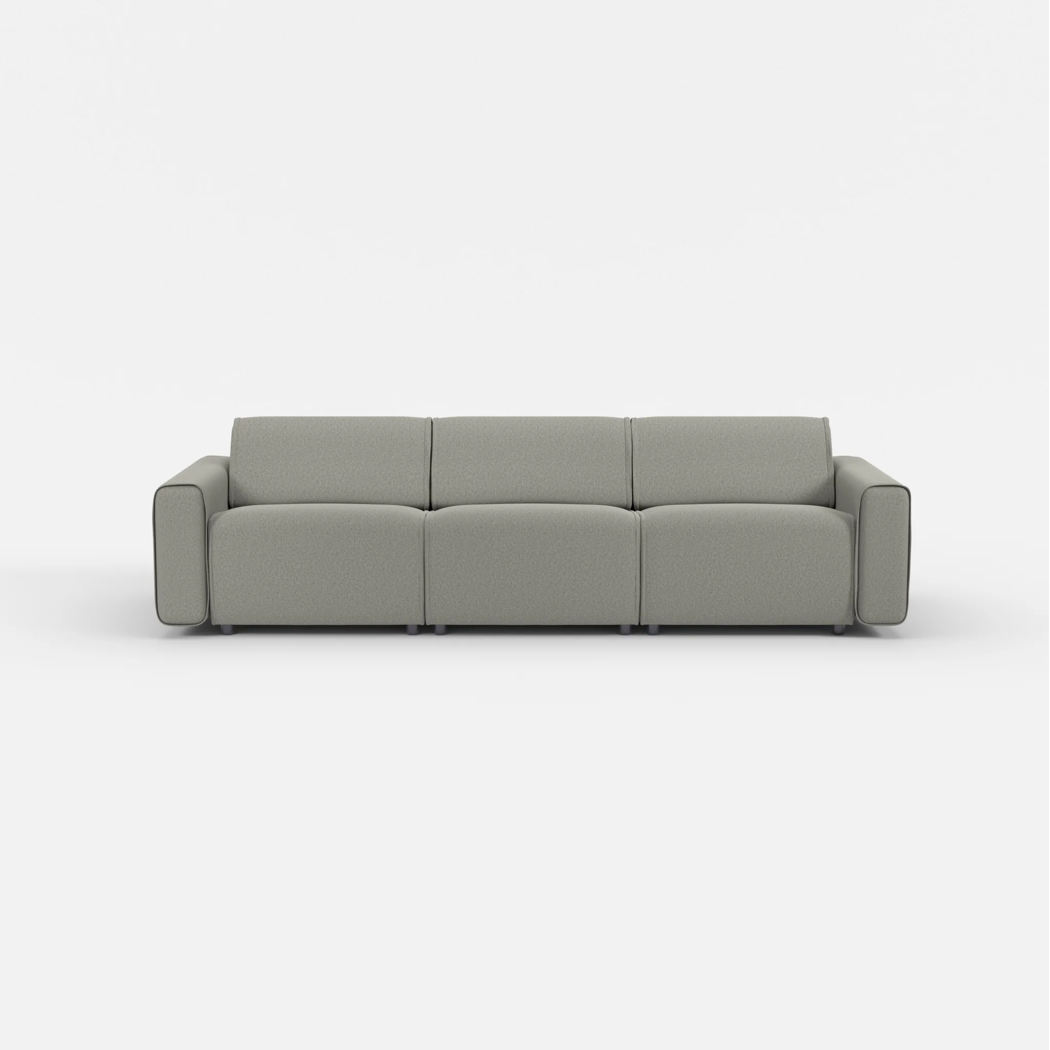 3 Sitzer Sofa Belleform mit breiter Armlehne 2 dama0003 in Mittelgrau von vorne