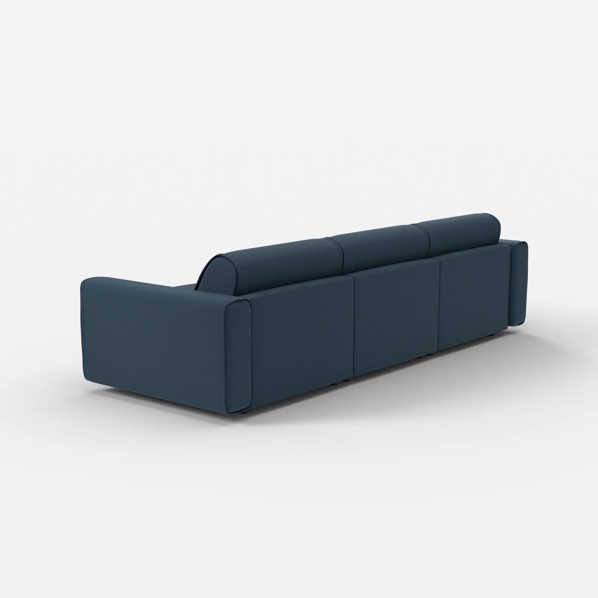 3 Sitzer Sofa Belleform mit breiter Armlehne 2 dama0014 in Dunkelblau von hinten