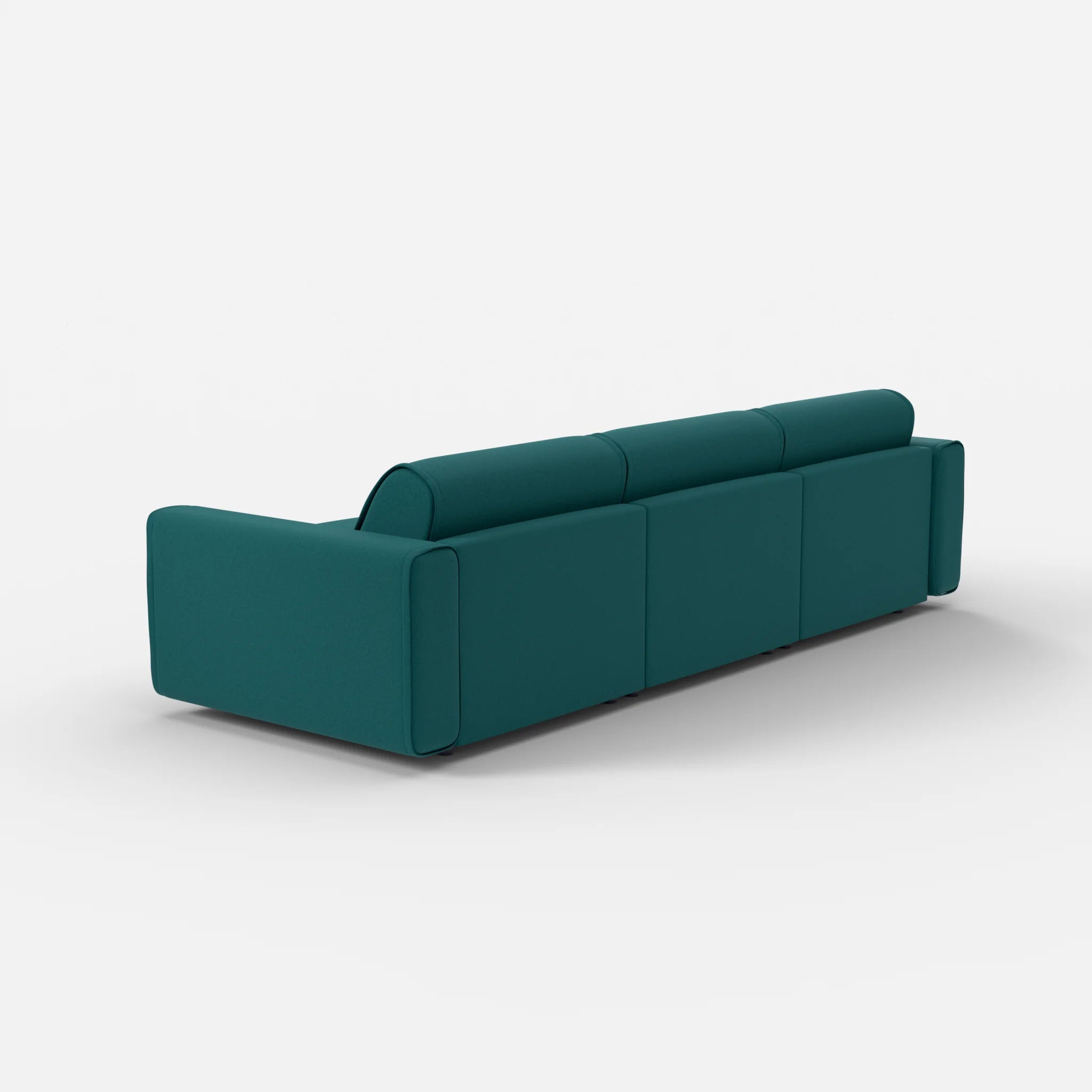 3 Sitzer Sofa Belleform mit breiter Armlehne 2 dama0018 in Türkis von hinten