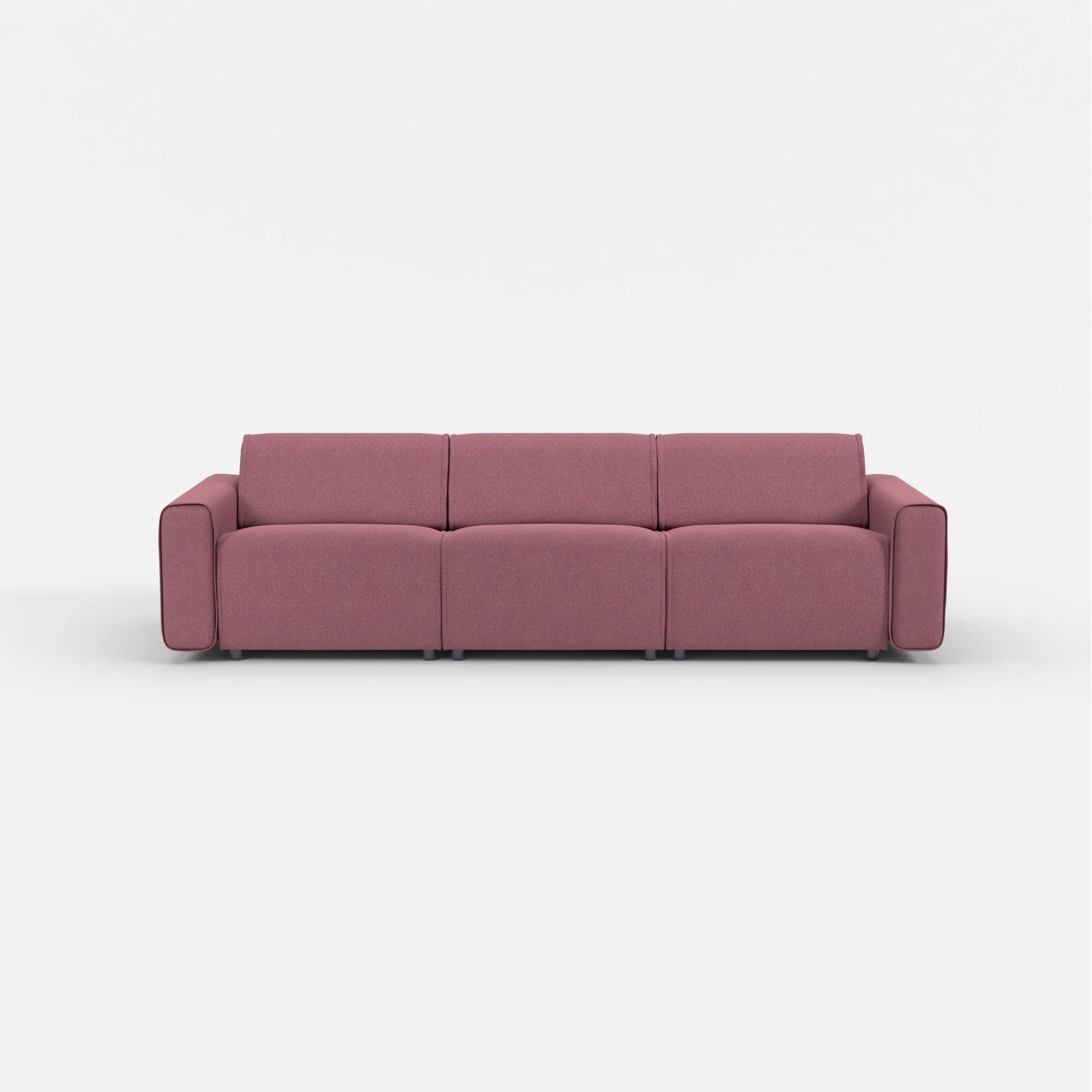 3 Sitzer Sofa Belleform mit breiter Armlehne 2 dama0041 in Violett von vorne