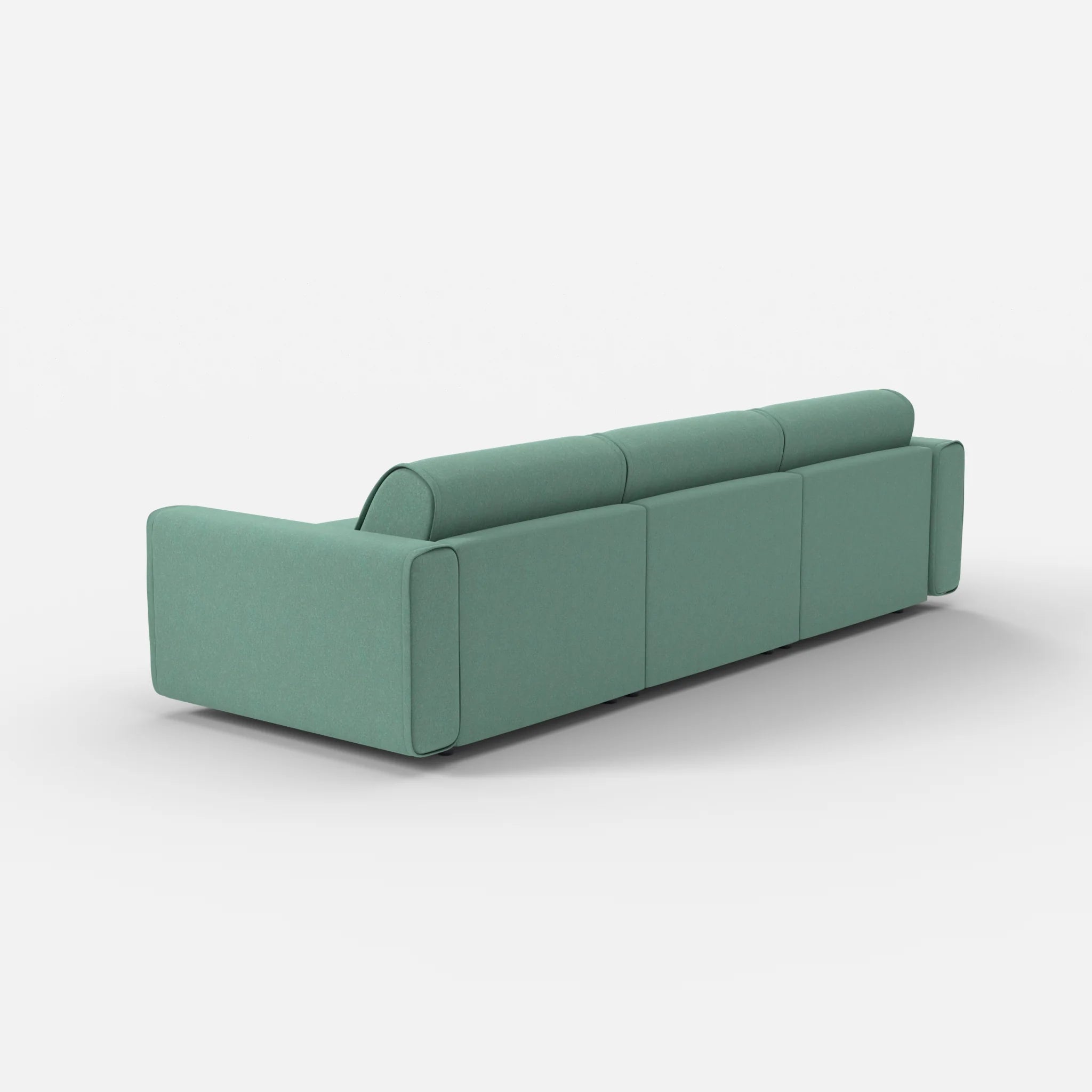 3 Sitzer Sofa Belleform mit breiter Armlehne 2 dama0045 in Türkis von hinten
