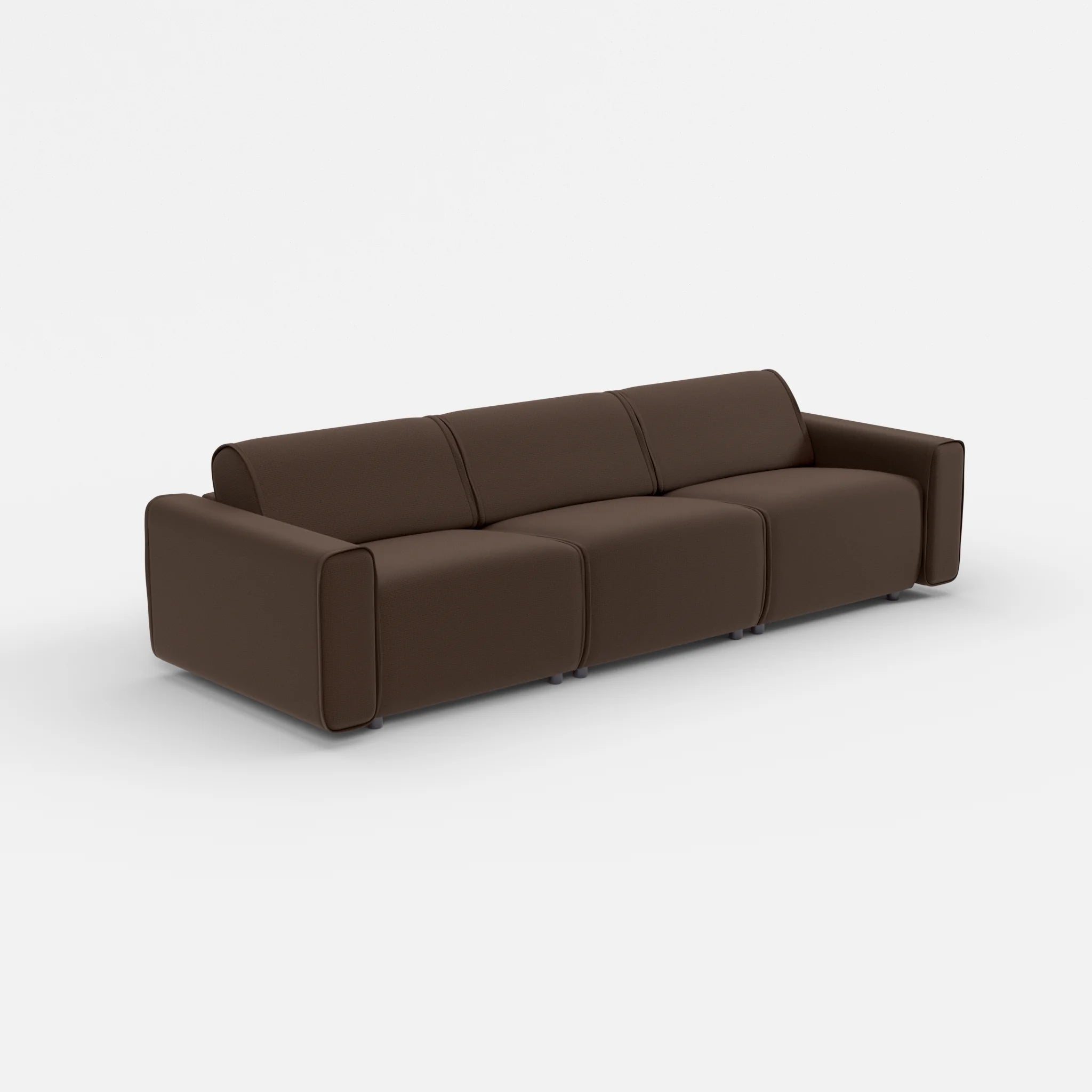 3 Sitzer Sofa Belleform mit breiter Armlehne 2 nabucco2022 in Dunkelbraun von der Seite