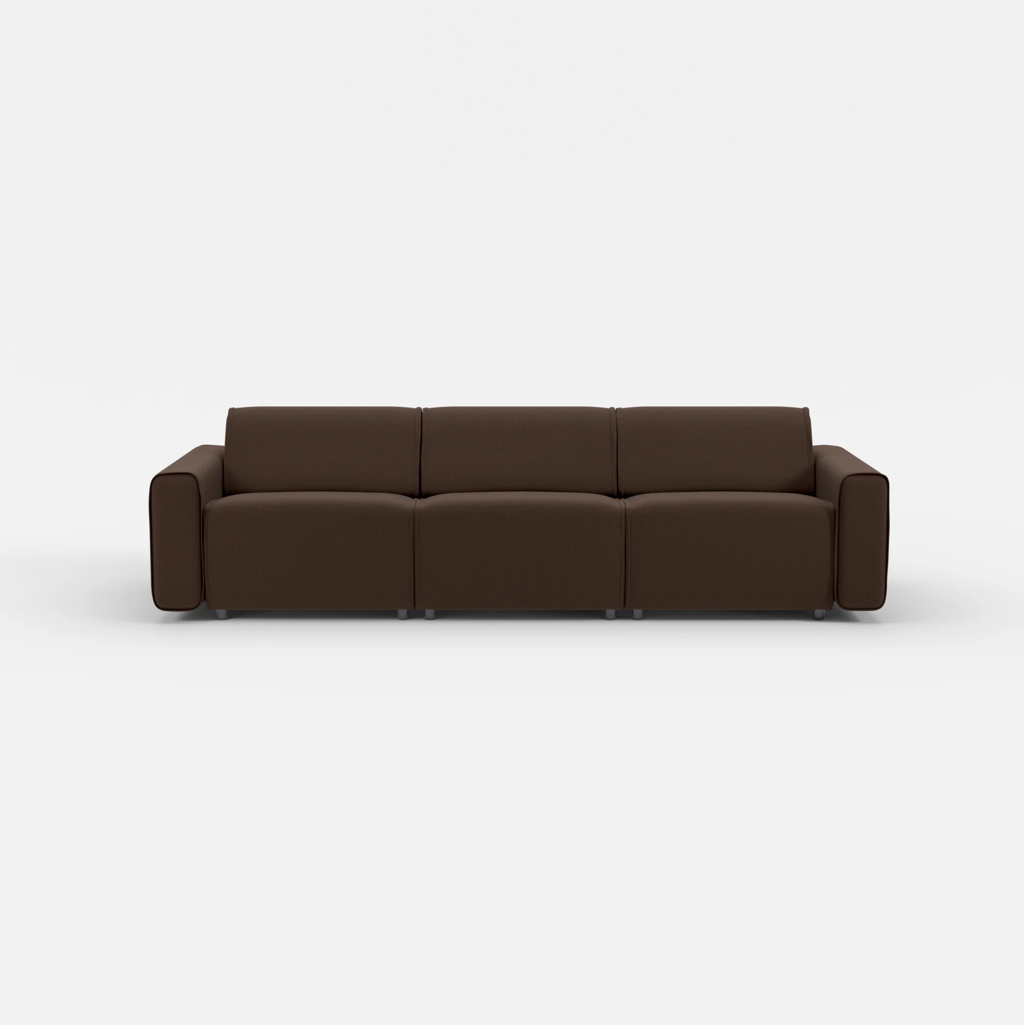 3 Sitzer Sofa Belleform mit breiter Armlehne 2 nabucco2022 in Dunkelbraun von vorne