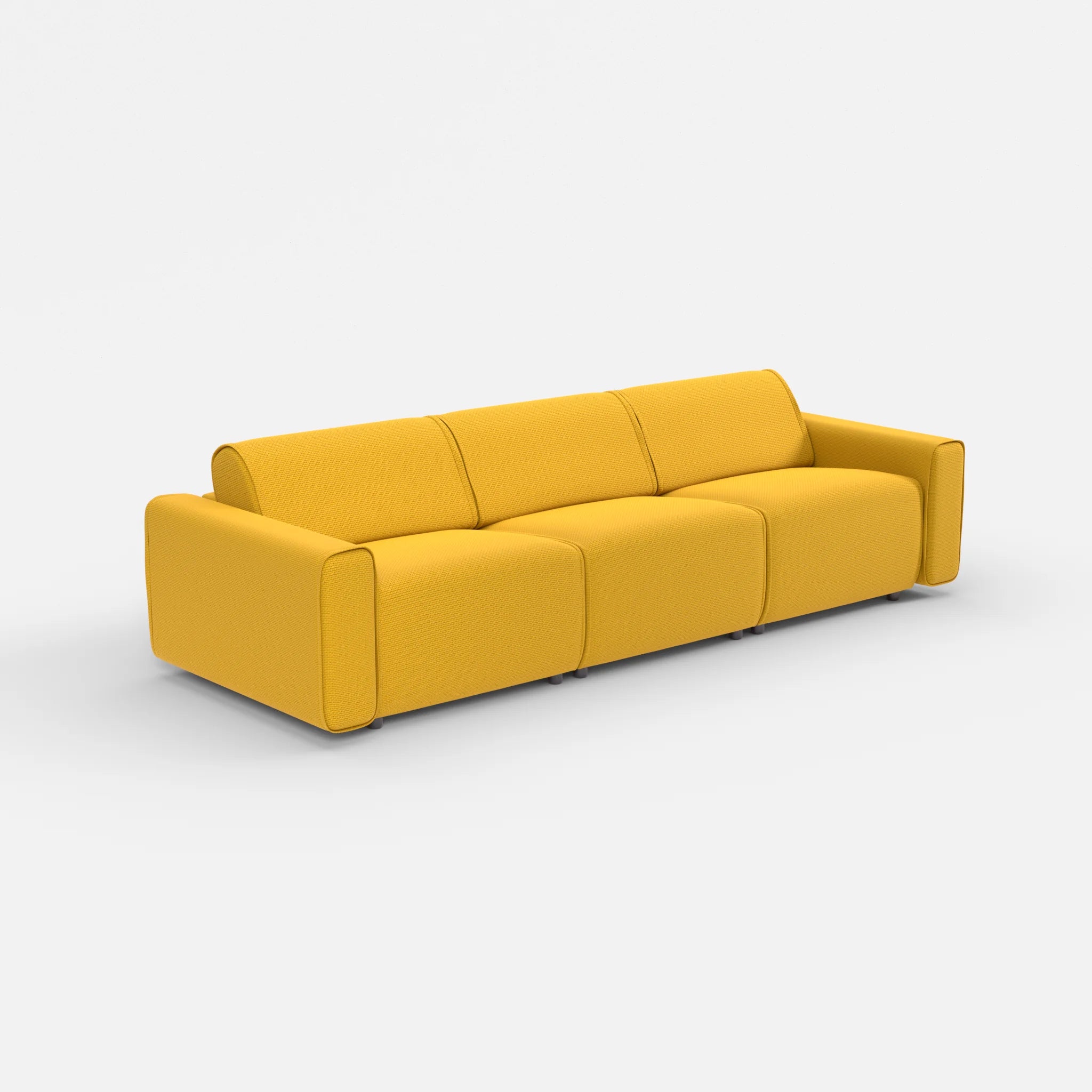 3 Sitzer Sofa Belleform mit breiter Armlehne 2 nabucco3019 in Curry von der Seite