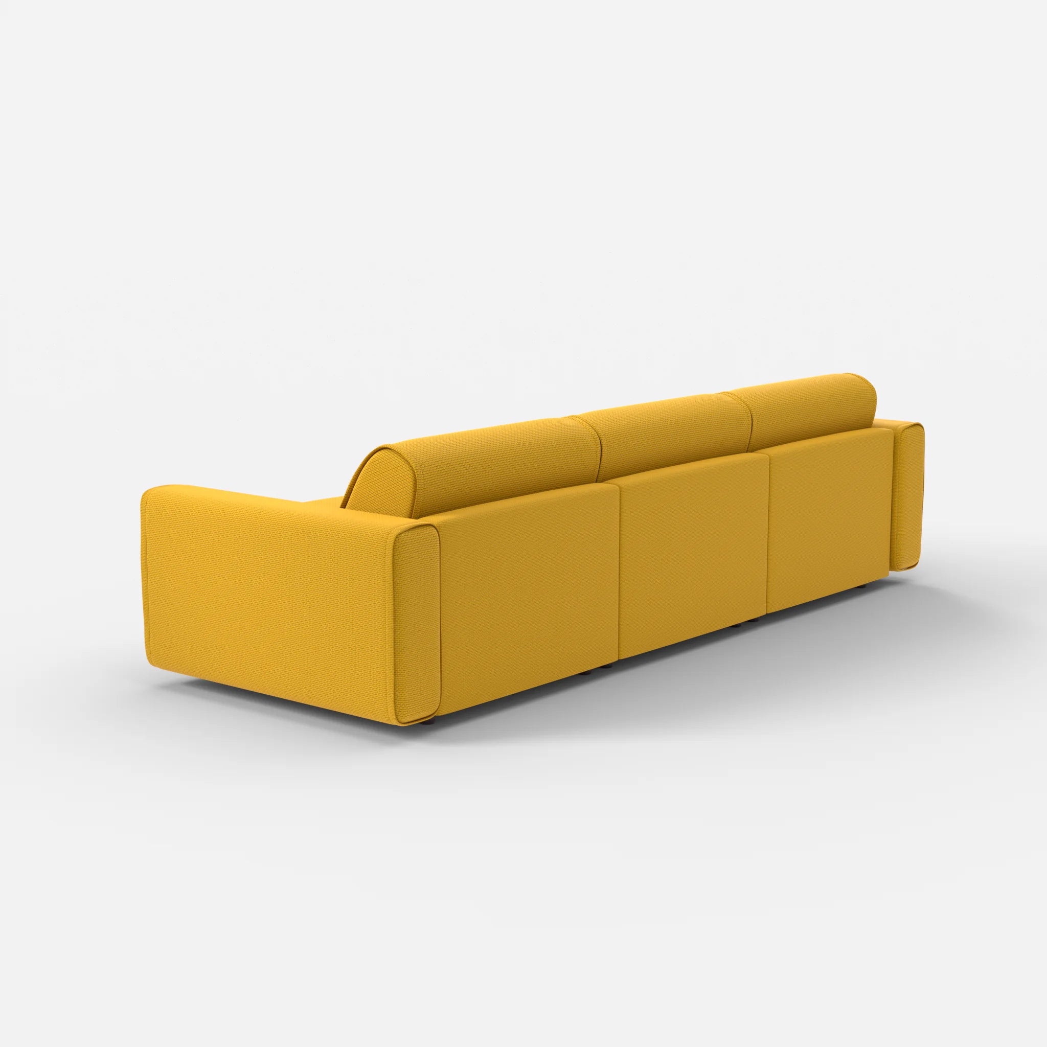 3 Sitzer Sofa Belleform mit breiter Armlehne 2 nabucco3019 in Curry von hinten
