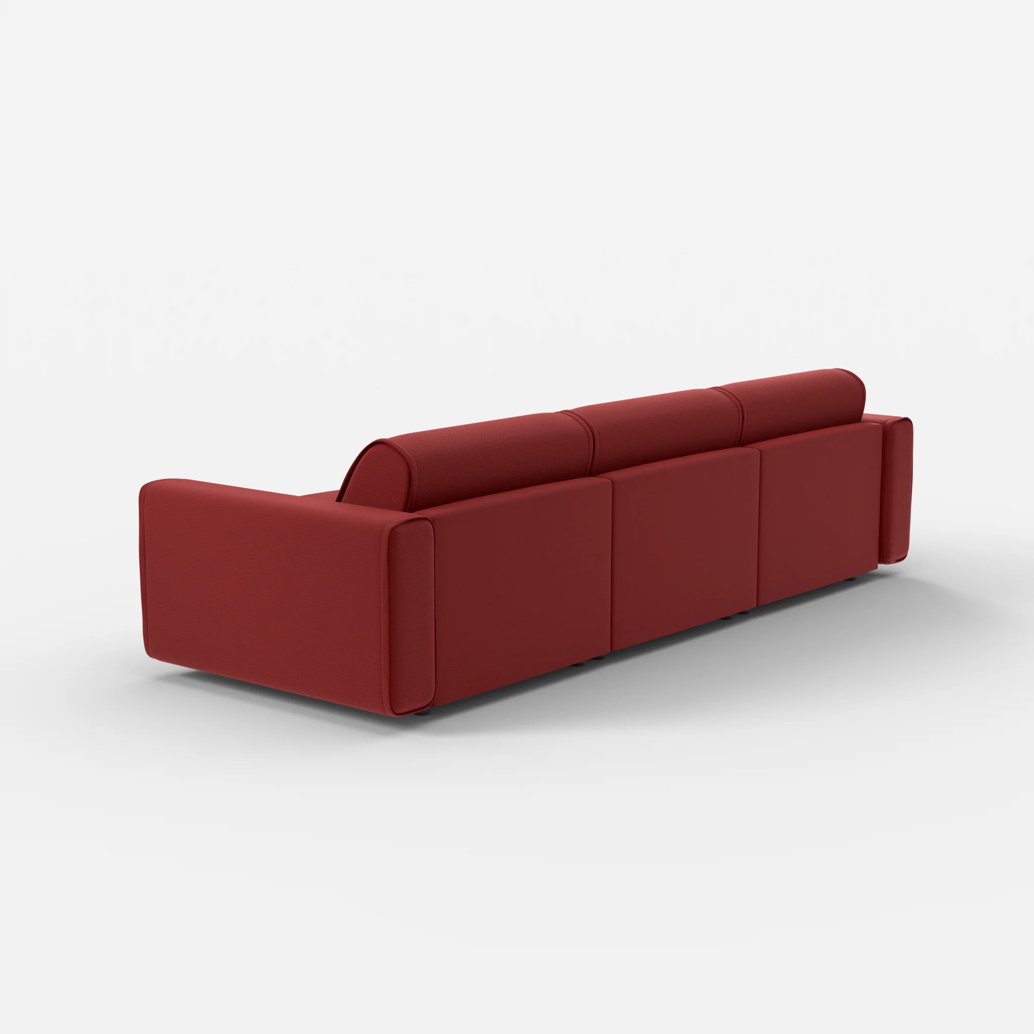 3 Sitzer Sofa Belleform mit breiter Armlehne 2 nabucco4021 in Rot von hinten