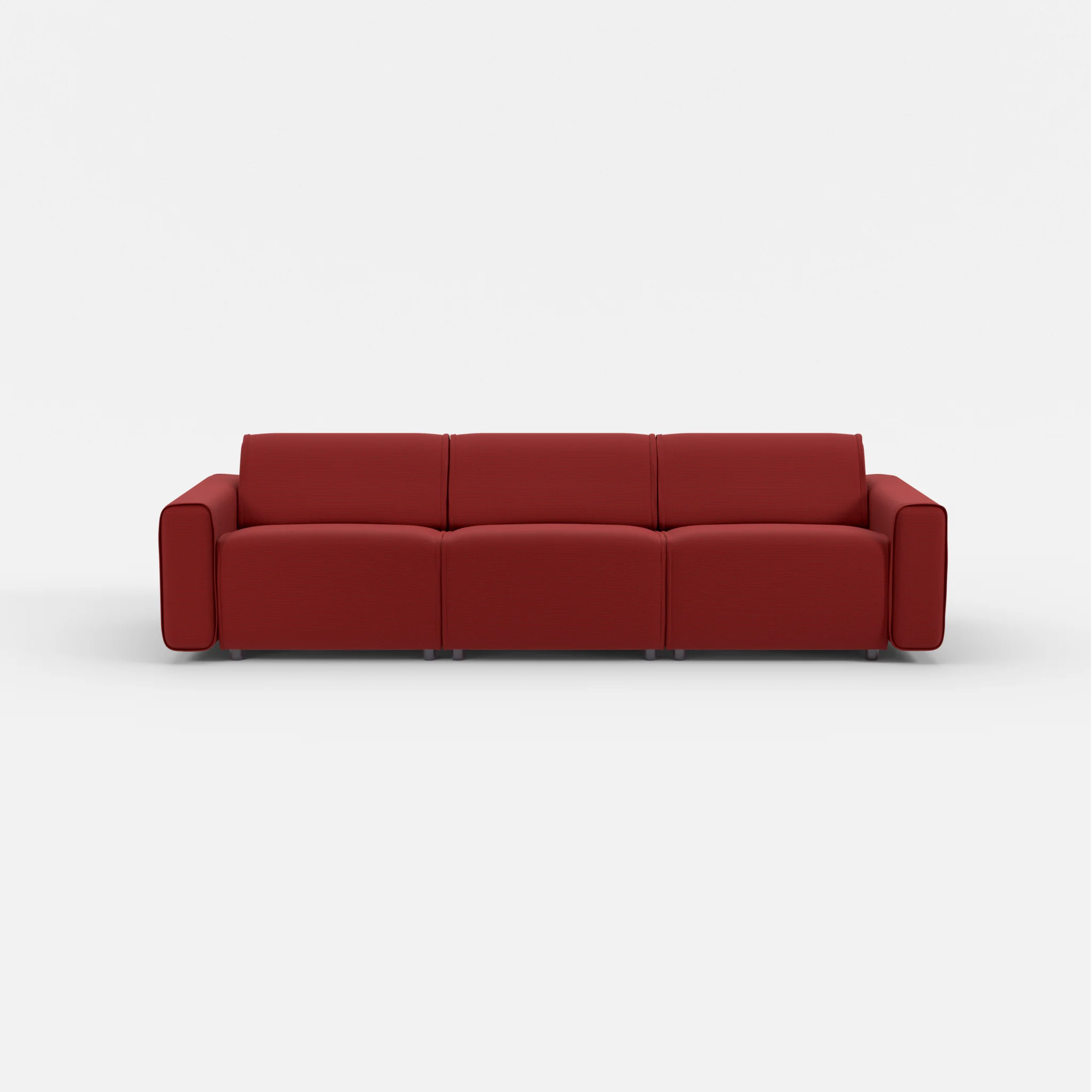 3 Sitzer Sofa Belleform mit breiter Armlehne 2 nabucco4021 in Rot von vorne
