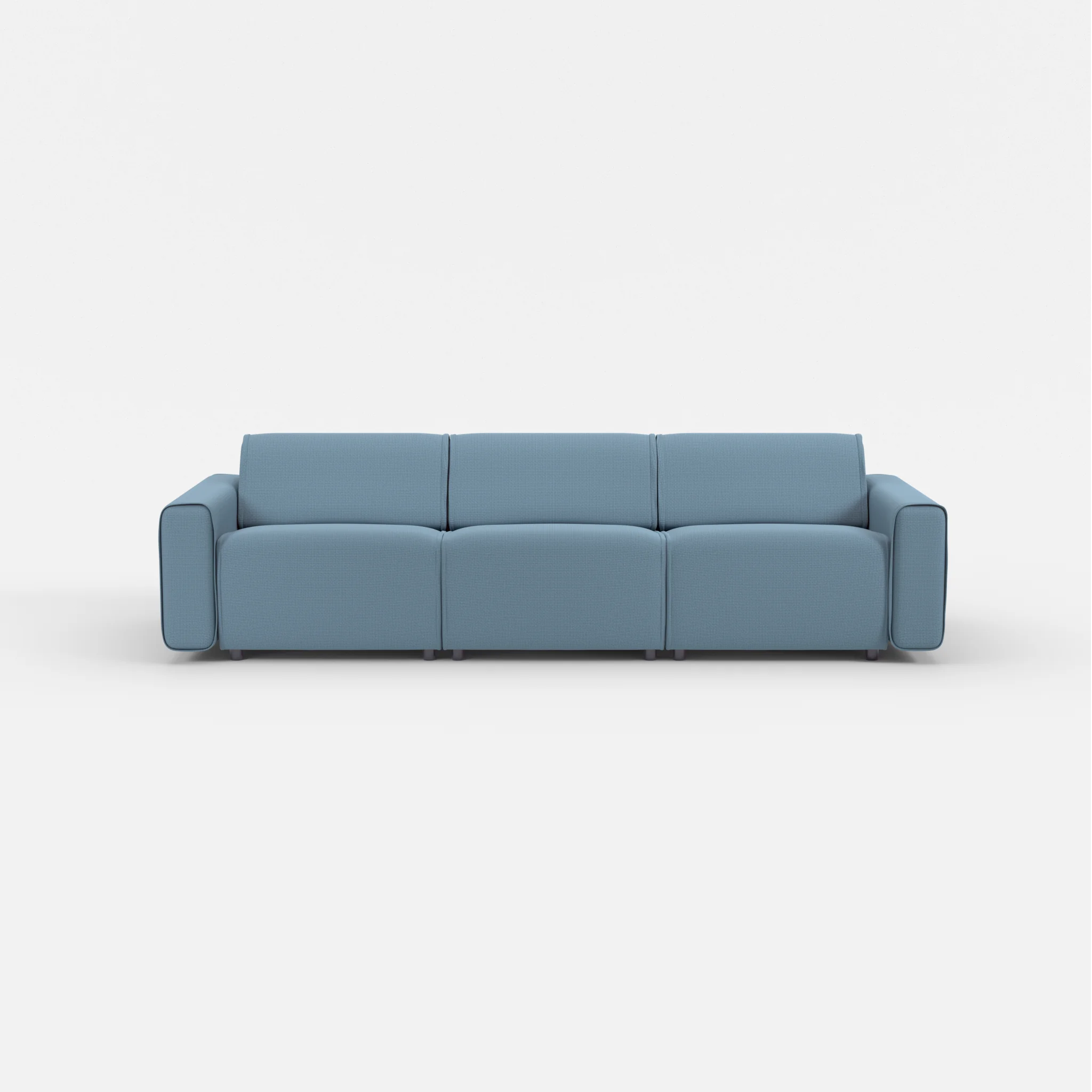 3 Sitzer Sofa Belleform mit breiter Armlehne 2 nabucco6043 in Blau von vorne