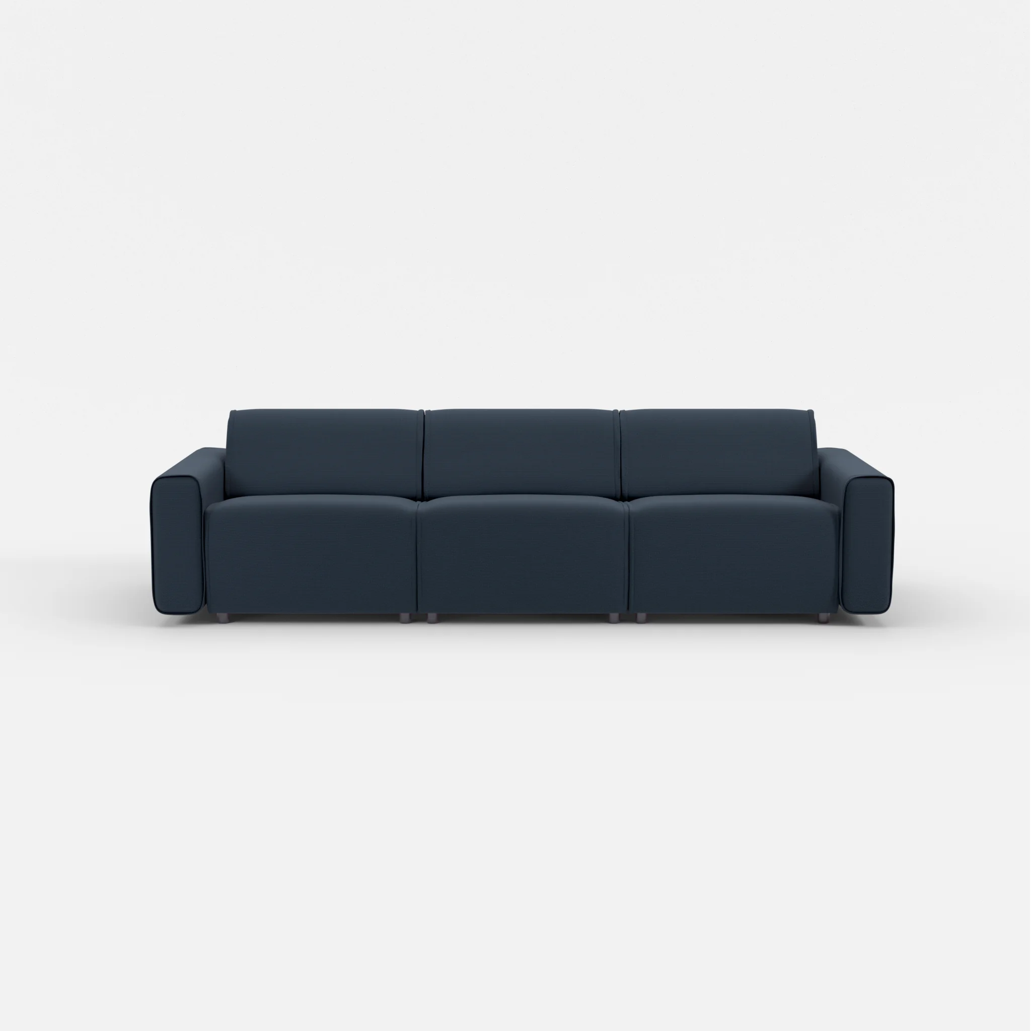 3 Sitzer Sofa Belleform mit breiter Armlehne 2 nabucco6098 in Dunkelblau von vorne