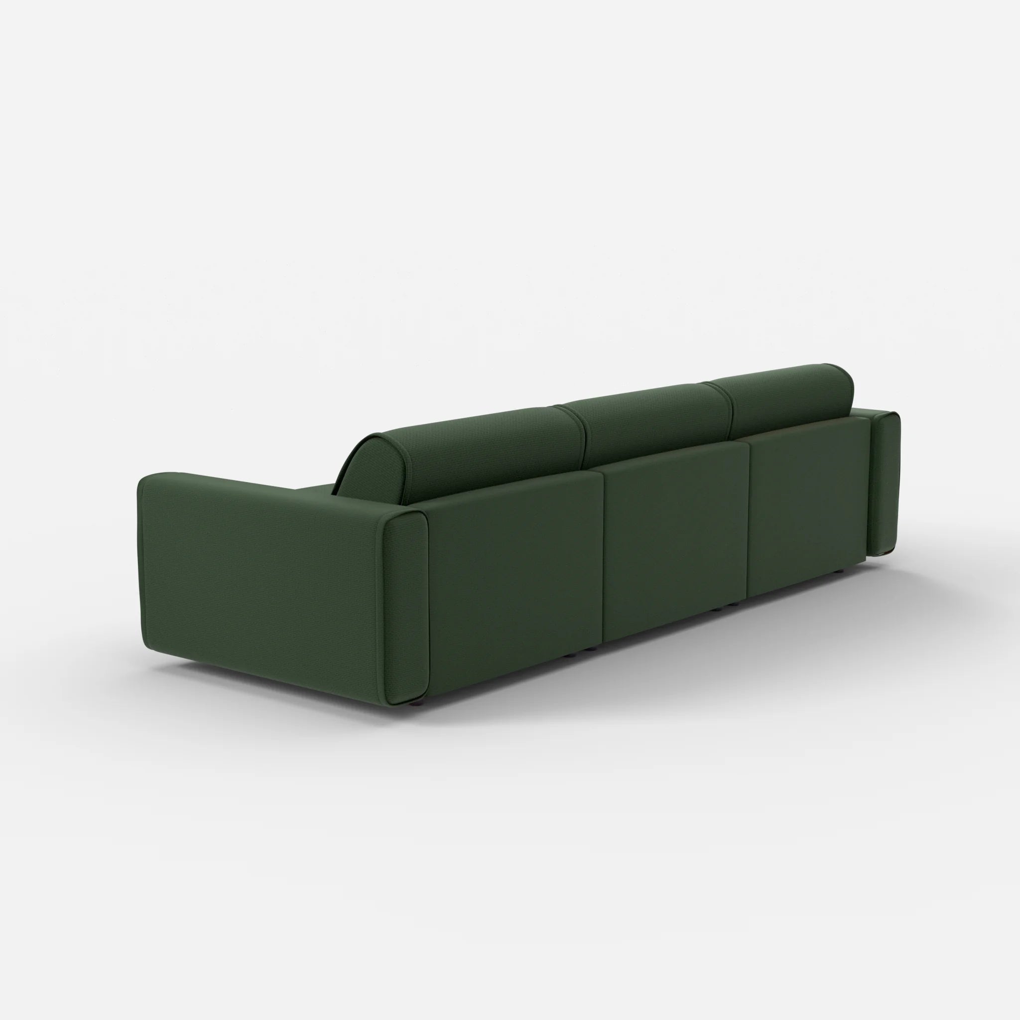 3 Sitzer Sofa Belleform mit breiter Armlehne 2 nabucco7029 in Dunkelgrün von hinten