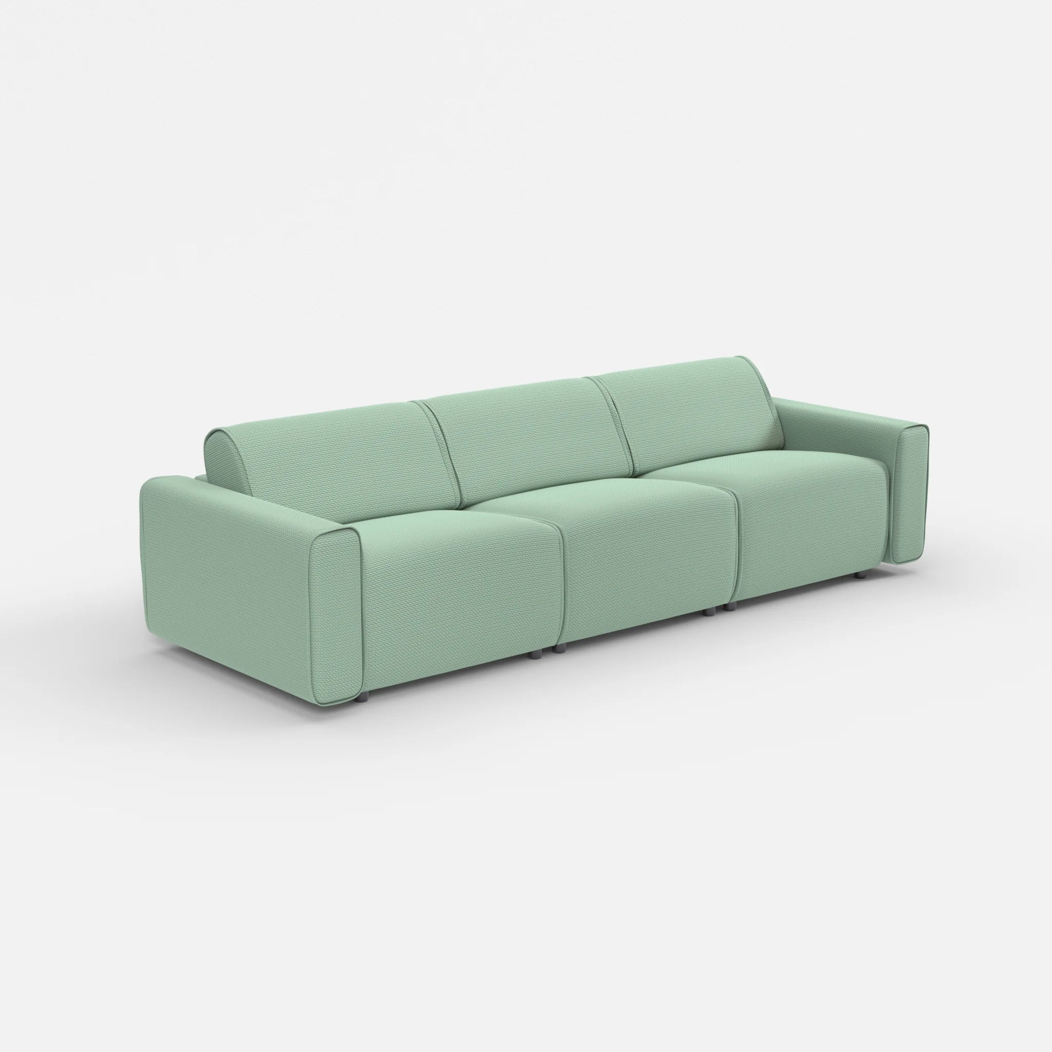 3 Sitzer Sofa Belleform mit breiter Armlehne 2 nabucco7030 in Türkis von der Seite