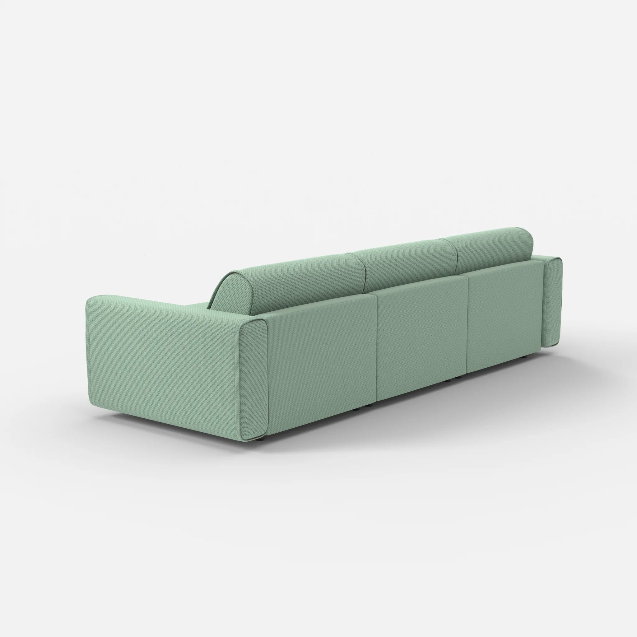 3 Sitzer Sofa Belleform mit breiter Armlehne 2 nabucco7030 in Türkis von hinten